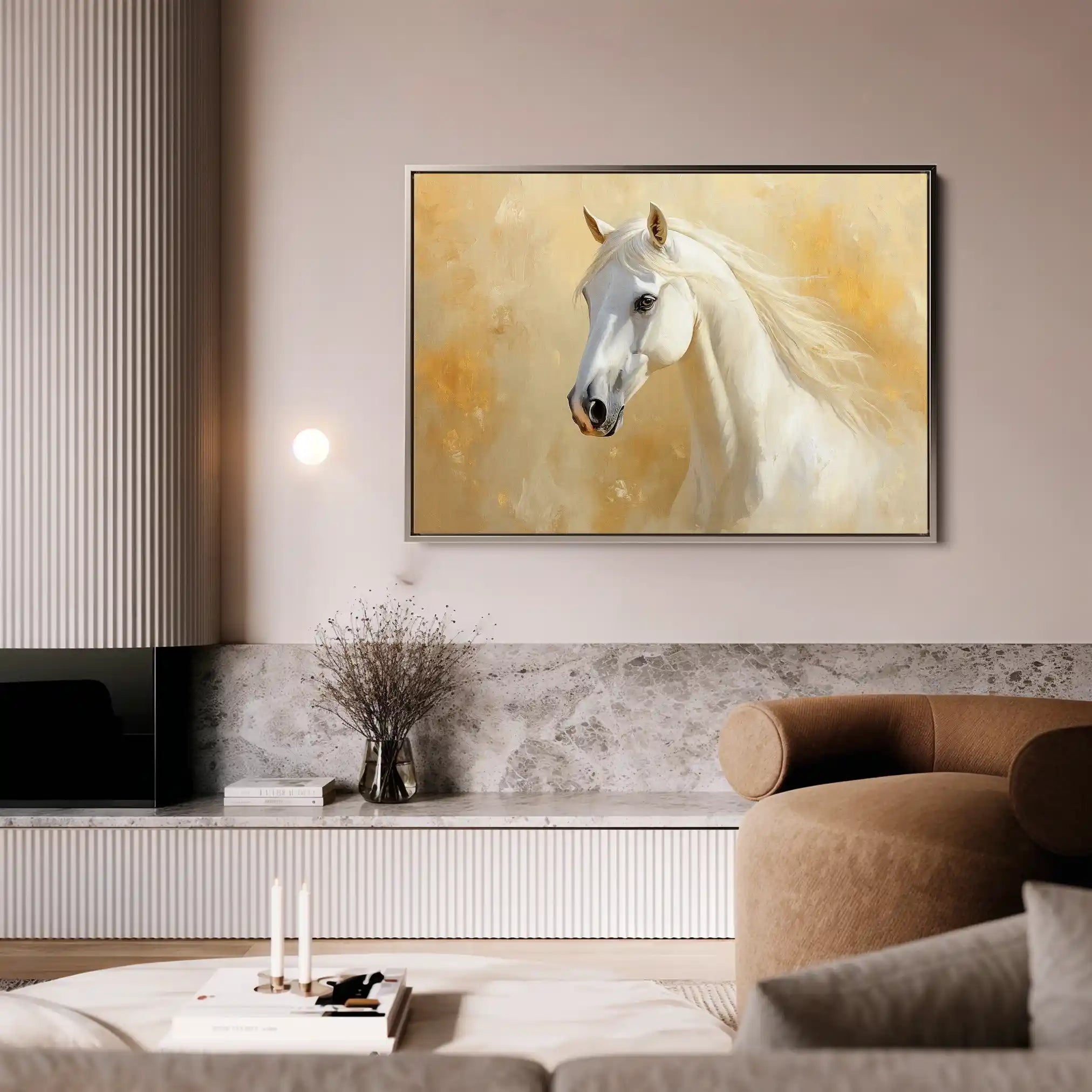 Horses 082 Canvas Art 90 x 60 cm / Stretched on hidden frame