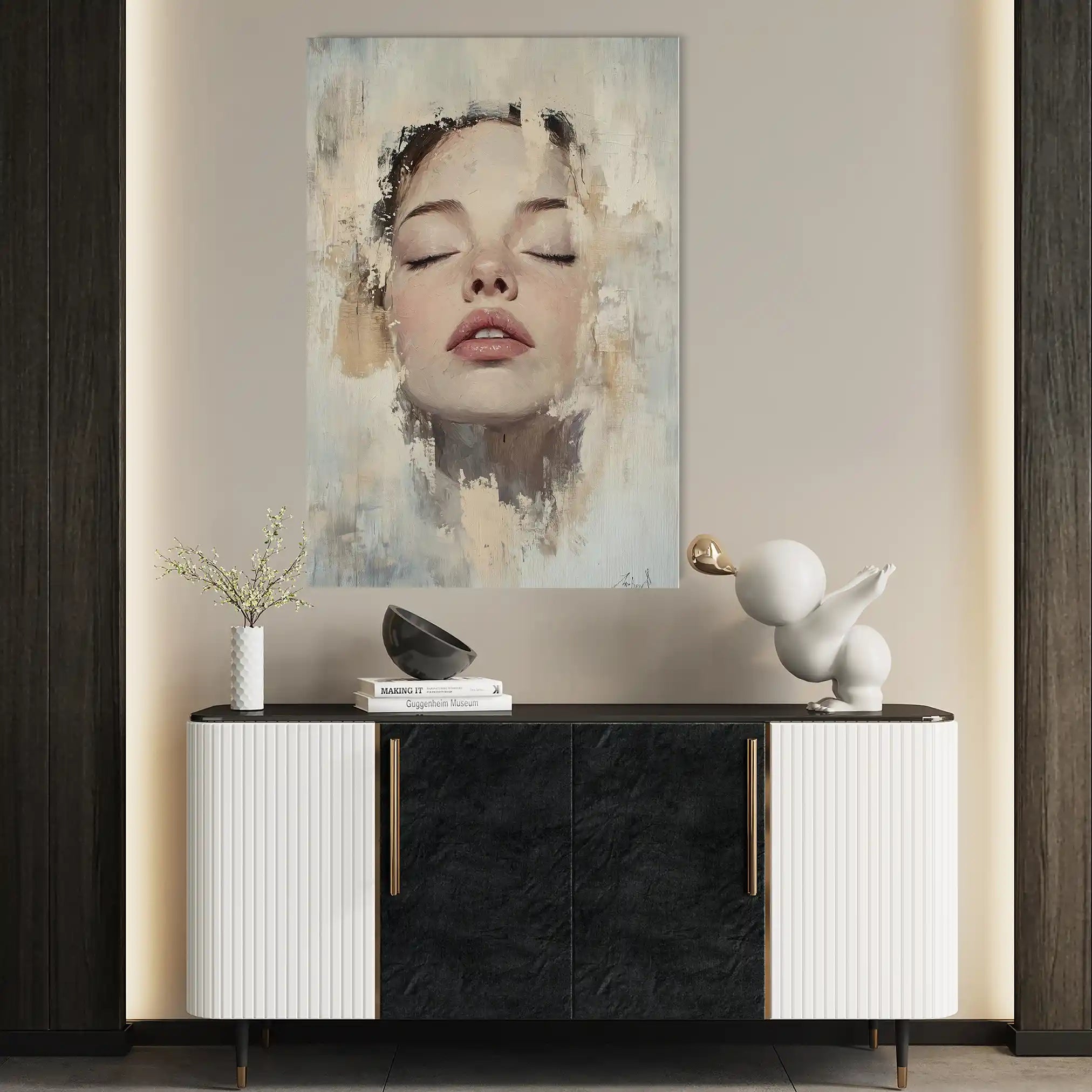 Portrait 082 Canvas Art 90 x 60 cm / Stretched on hidden frame