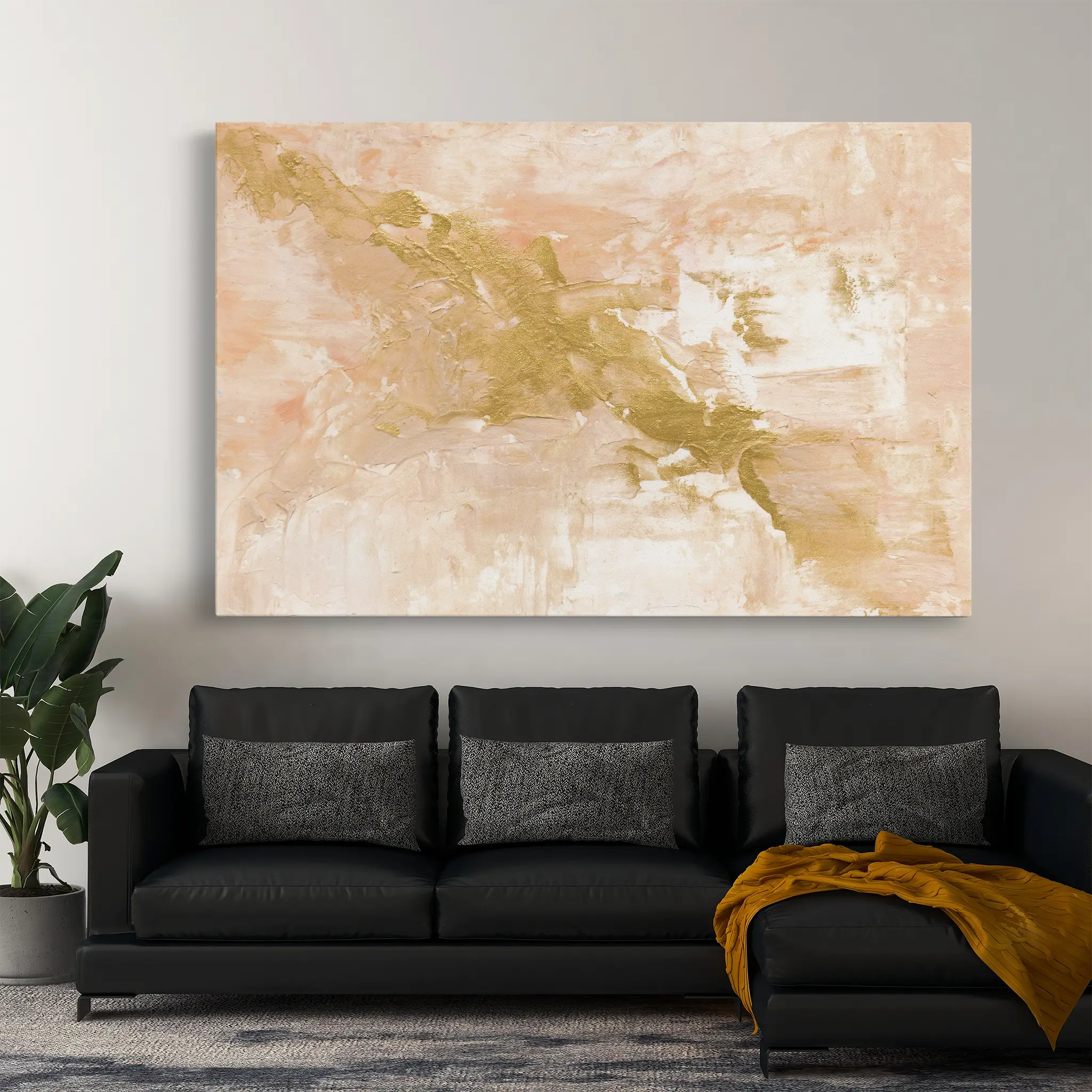 Abstract Canvas Wall Art WAD083-A 90 x 60 cm / Stretched on hidden frame