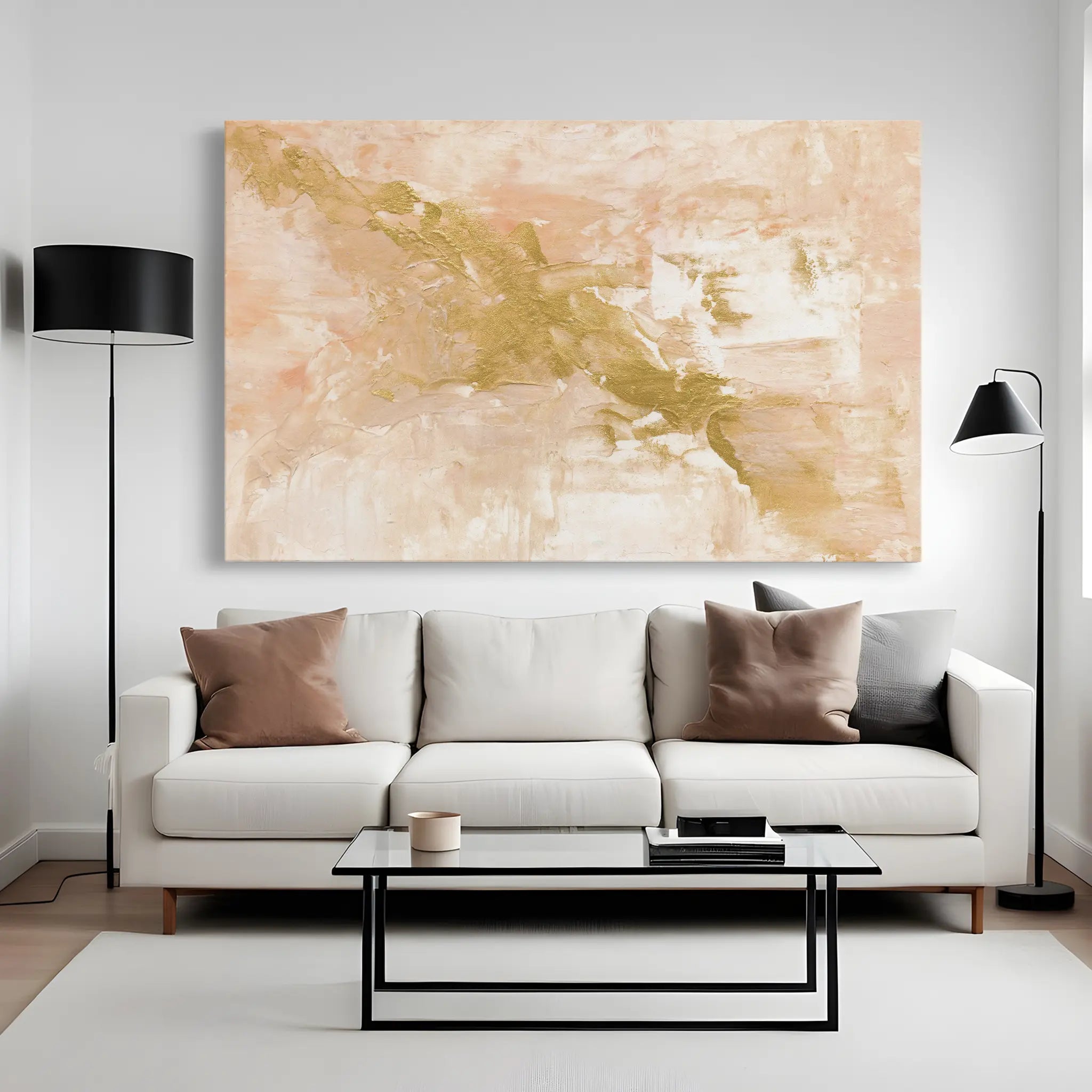 Abstract Canvas Wall Art WAD083-A 90 x 60 cm / Stretched on hidden frame