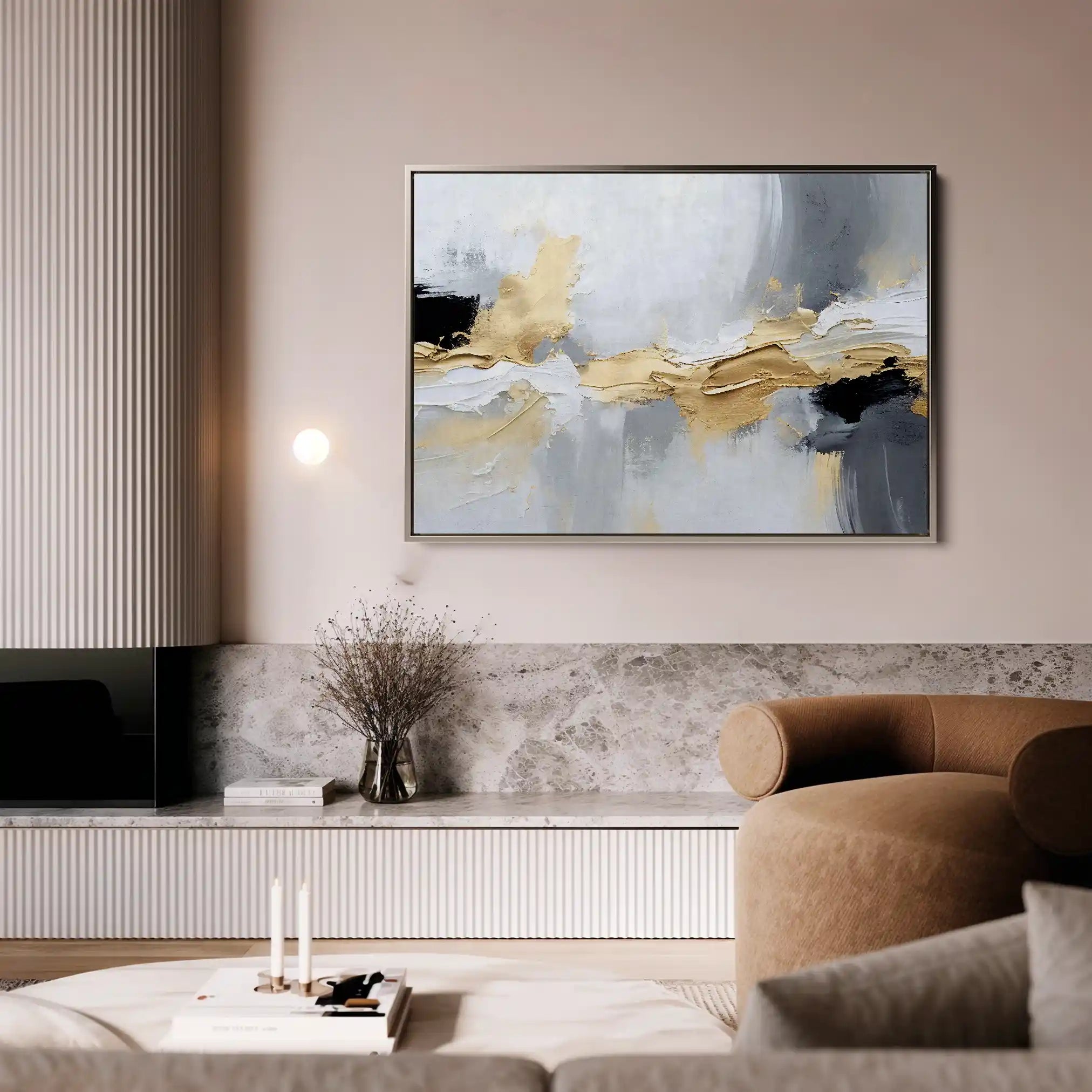 Abstract Canvas Wall Art WAD084-A 90 x 60 cm / Stretched on hidden frame