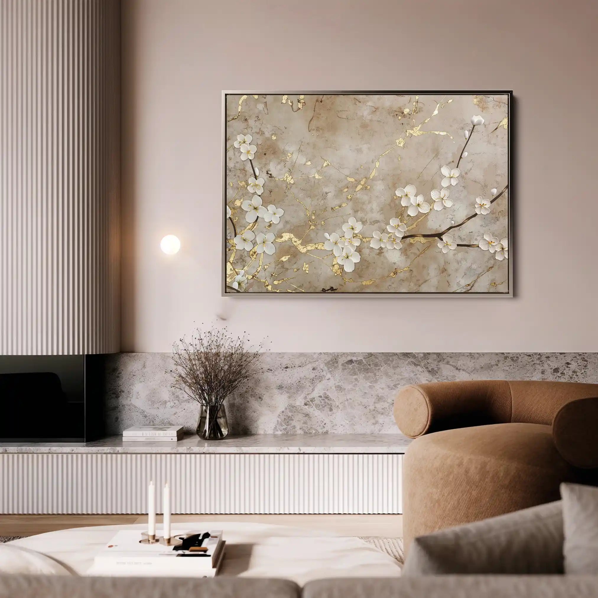 Floral Canvas Wall Art WAD084-F 90 x 60 cm / Stretched on hidden frame