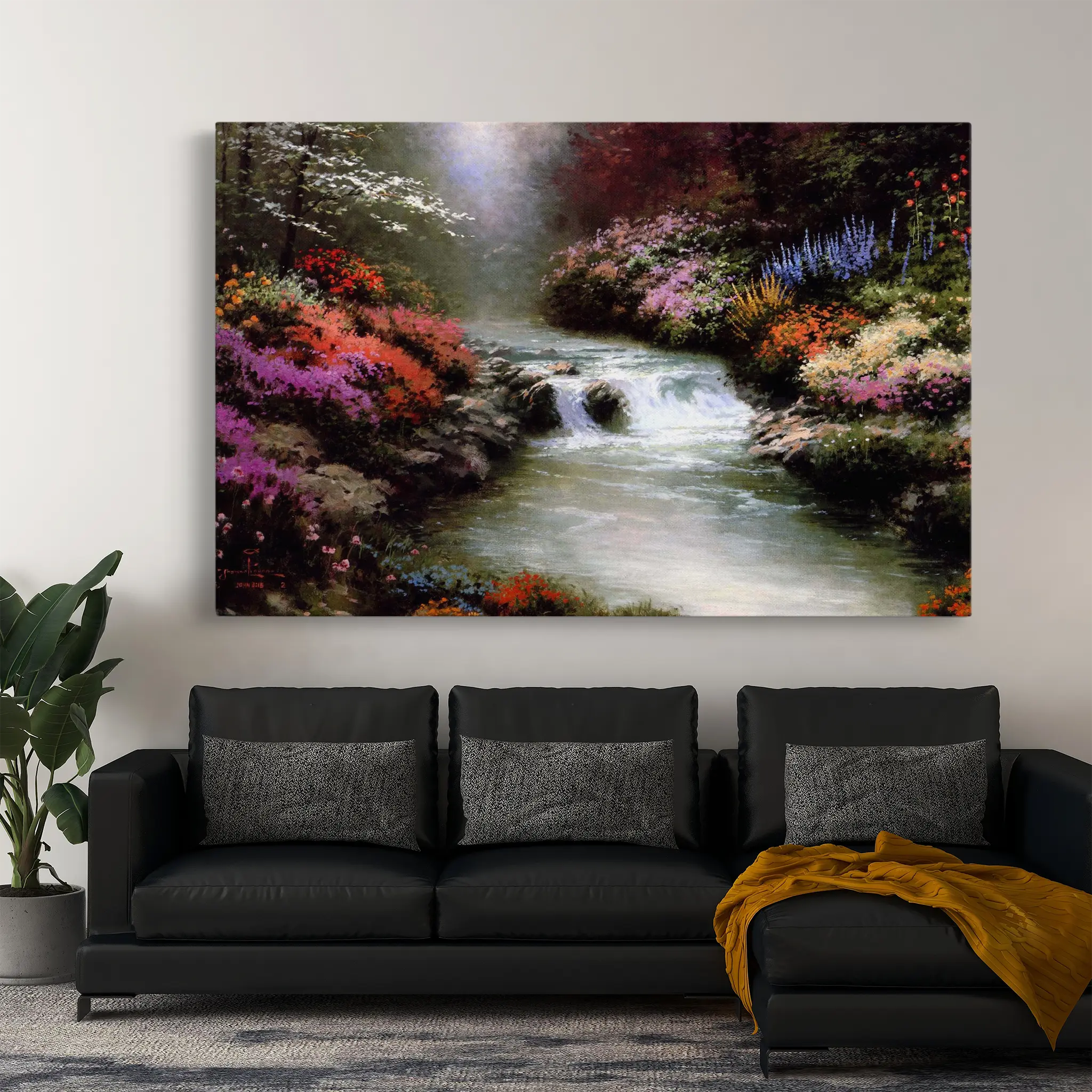 Landscape Canvas Wall Art WAD084-L 90 x 60 cm / Stretched on hidden frame