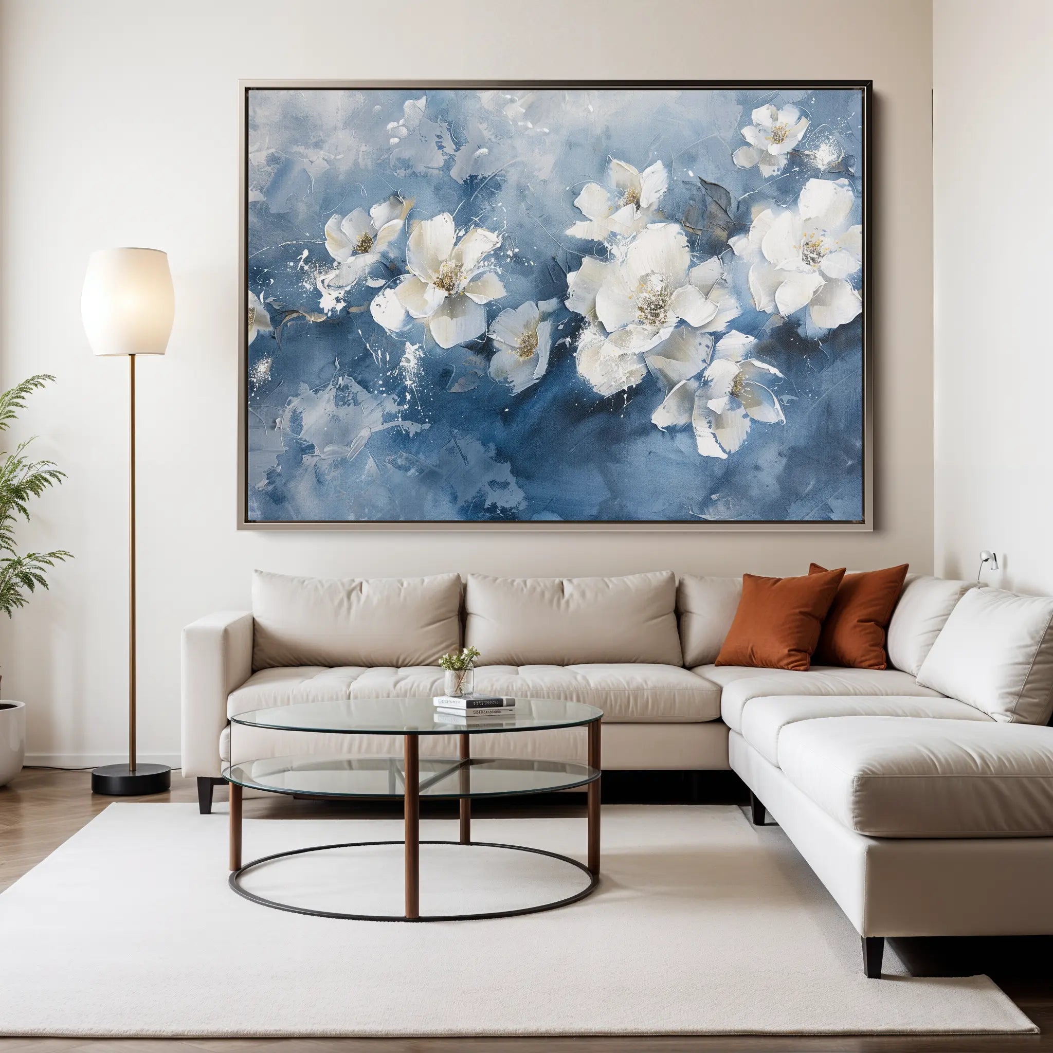 Floral Canvas Wall Art WAD085-F 90 x 60 cm / Stretched on hidden frame