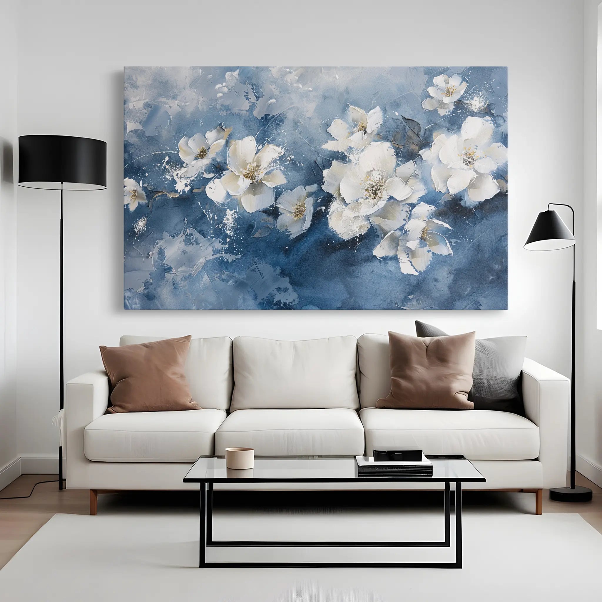 Floral Canvas Wall Art WAD085-F 90 x 60 cm / Stretched on hidden frame