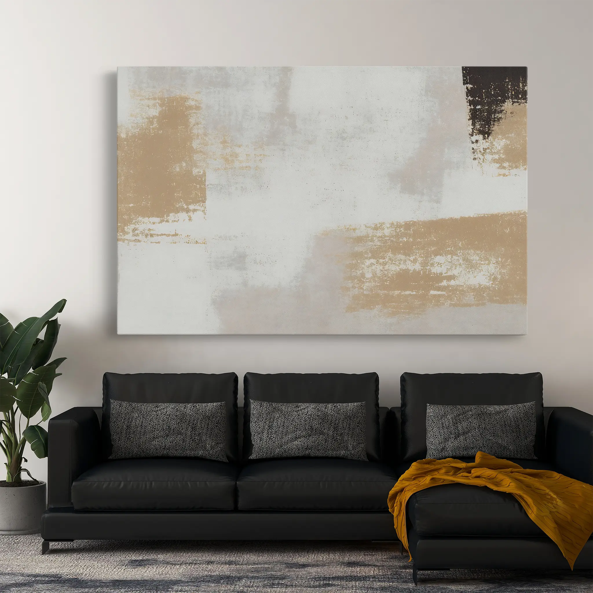 Abstract Canvas Wall Art WAD086-A 90 x 60 cm / Stretched on hidden frame