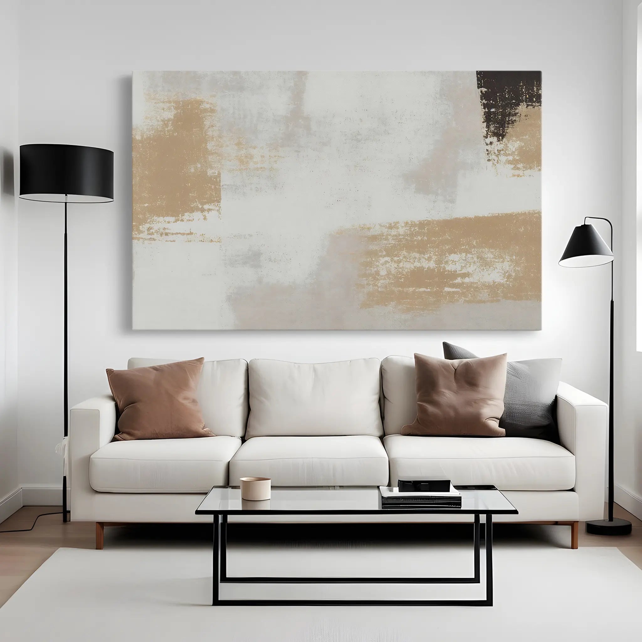 Abstract Canvas Wall Art WAD086-A 90 x 60 cm / Stretched on hidden frame