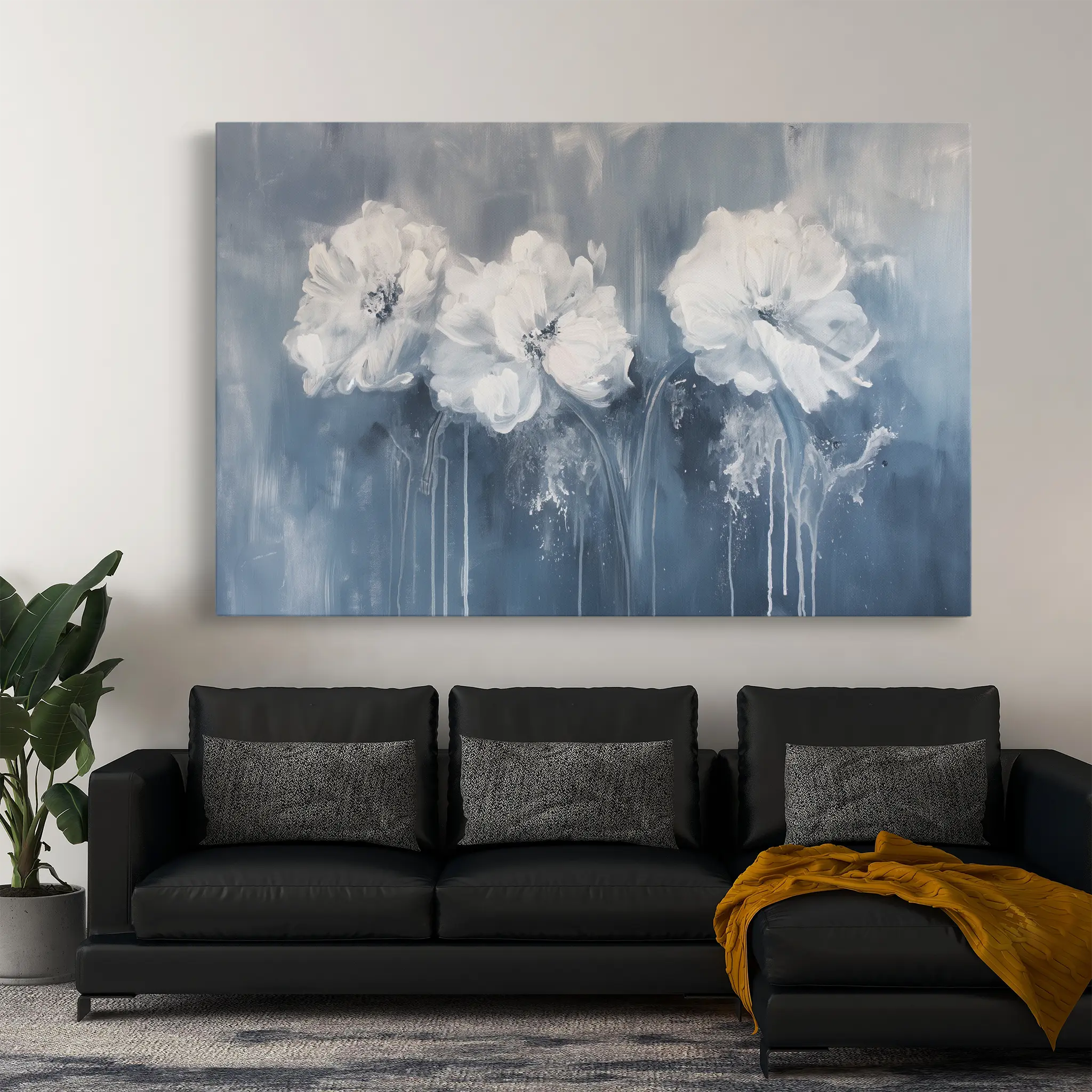 Floral Canvas Wall Art WAD086-F 90 x 60 cm / Stretched on hidden frame