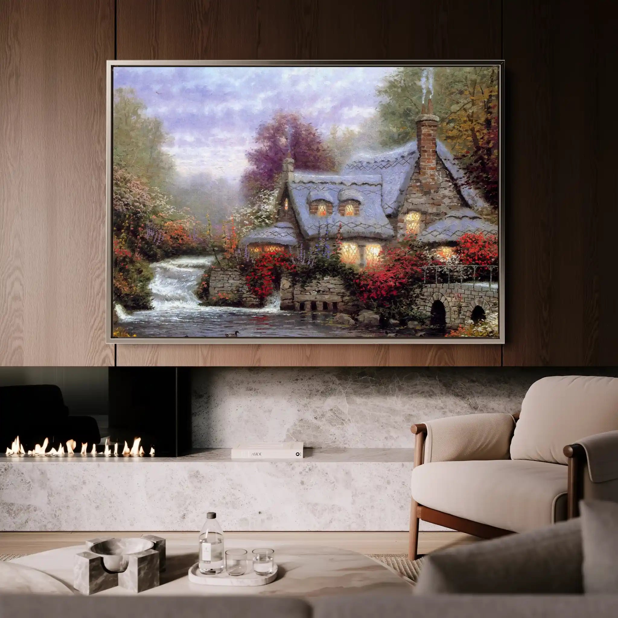 Landscape 086 Canvas Art 90 x 60 cm / Stretched on hidden frame