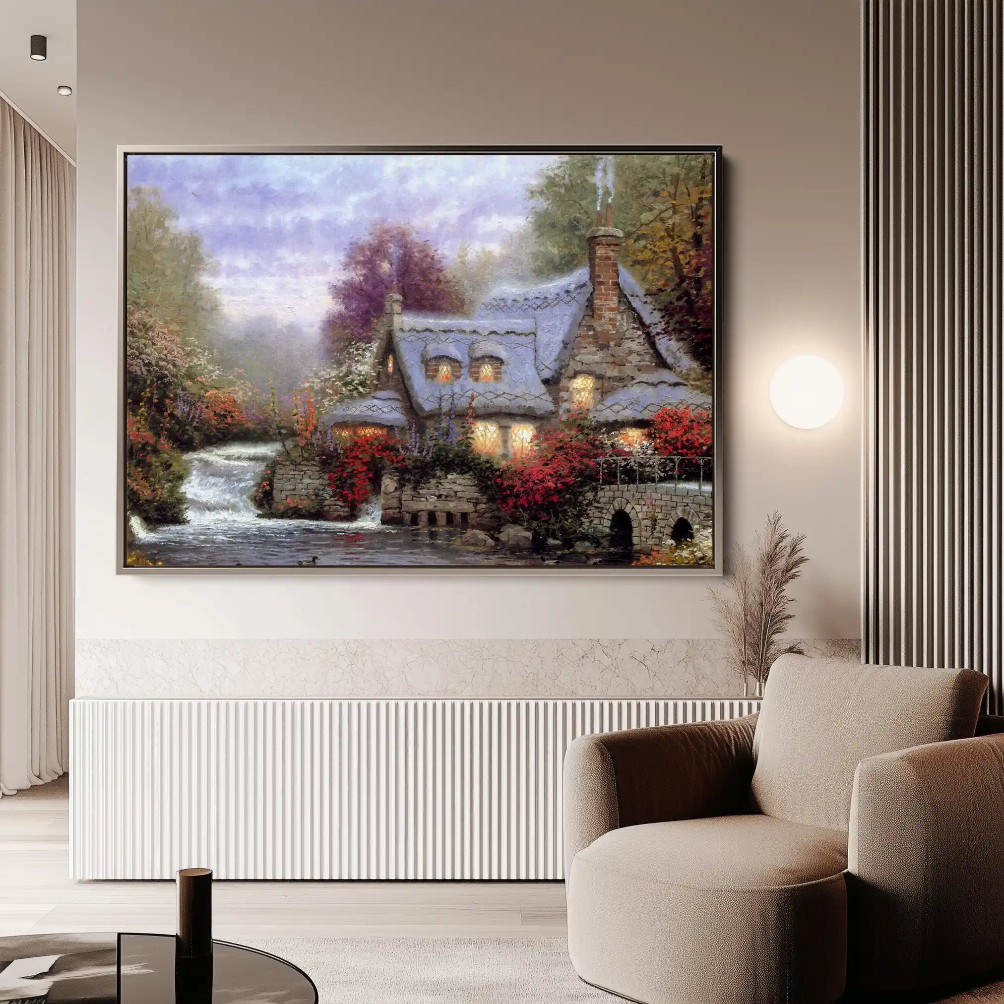 Landscape 086 Canvas Art 90 x 60 cm / Stretched on hidden frame