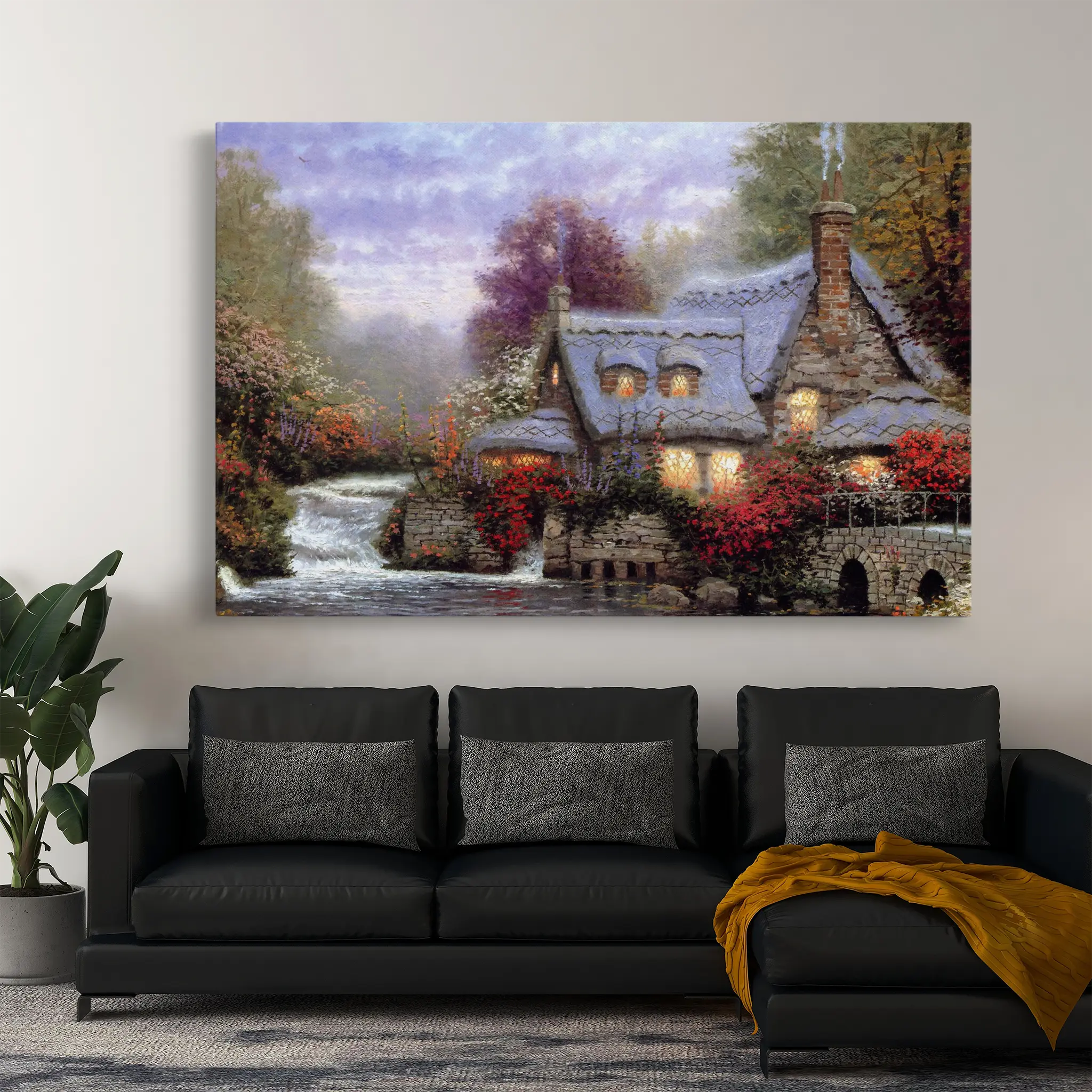 Landscape Canvas Wall Art WAD086-L 90 x 60 cm / Stretched on hidden frame