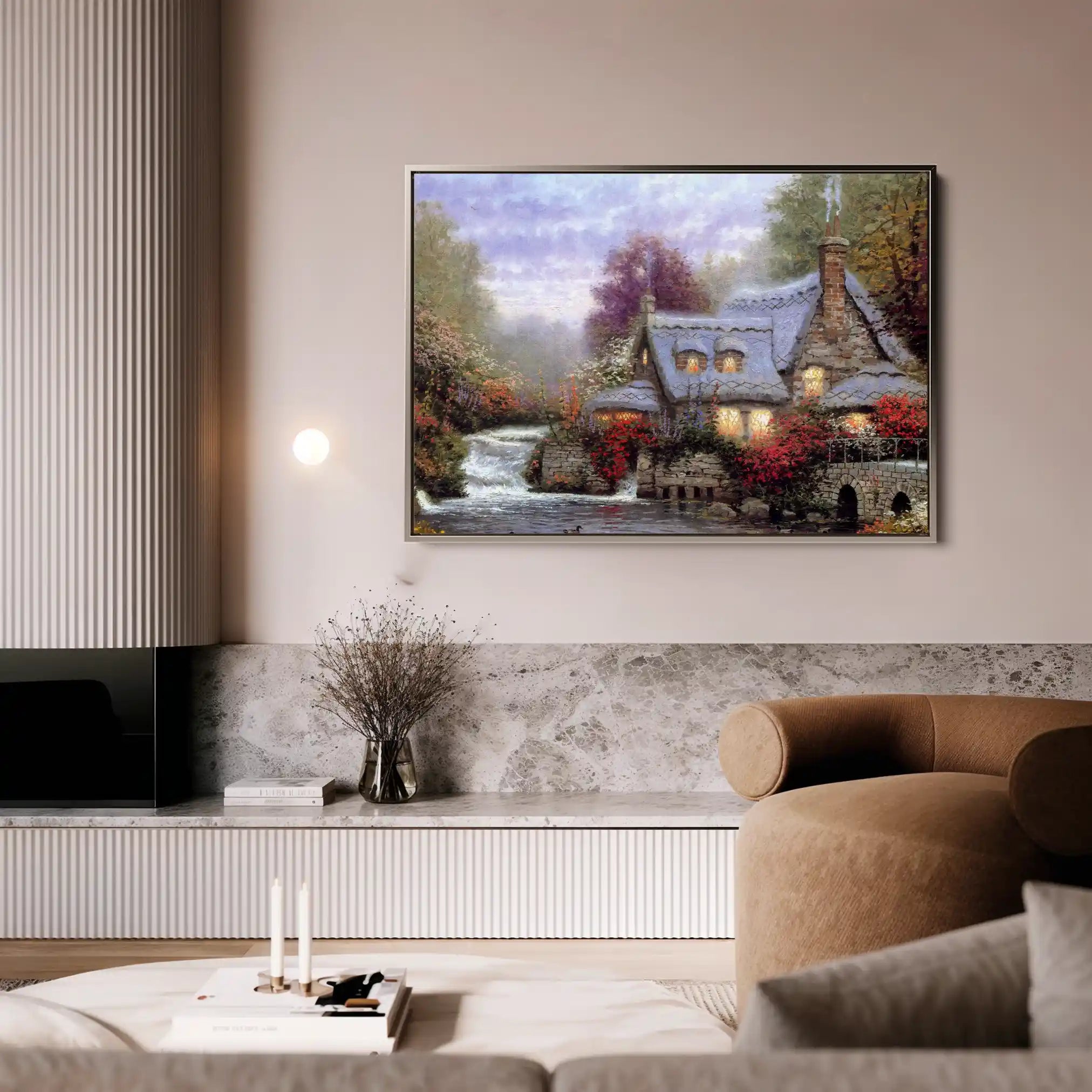 Landscape 086 Canvas Art 90 x 60 cm / Stretched on hidden frame