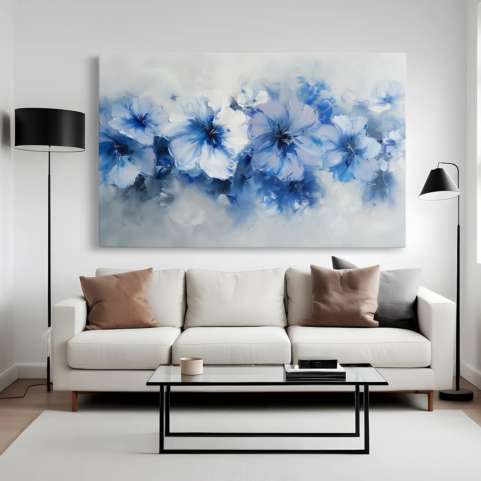 Floral Canvas Wall Art WAD087-F 90 x 60 cm / Stretched on hidden frame