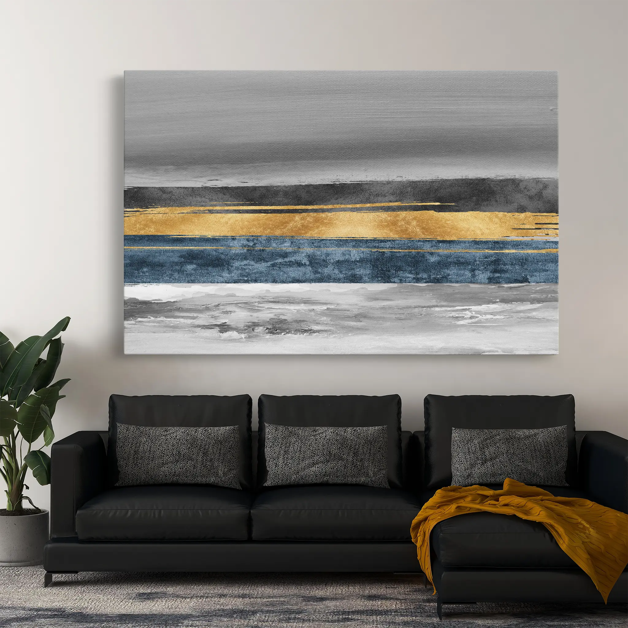 Abstract Canvas Wall Art WAD088-A 90 x 60 cm / Stretched on hidden frame