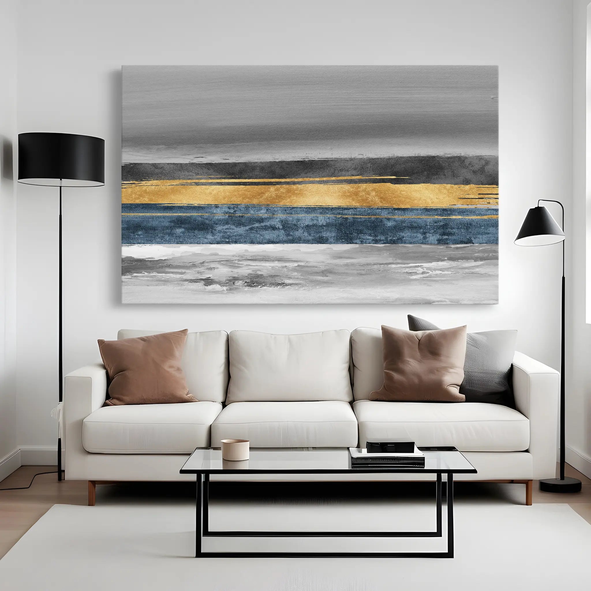 Abstract Canvas Wall Art WAD088-A 90 x 60 cm / Stretched on hidden frame