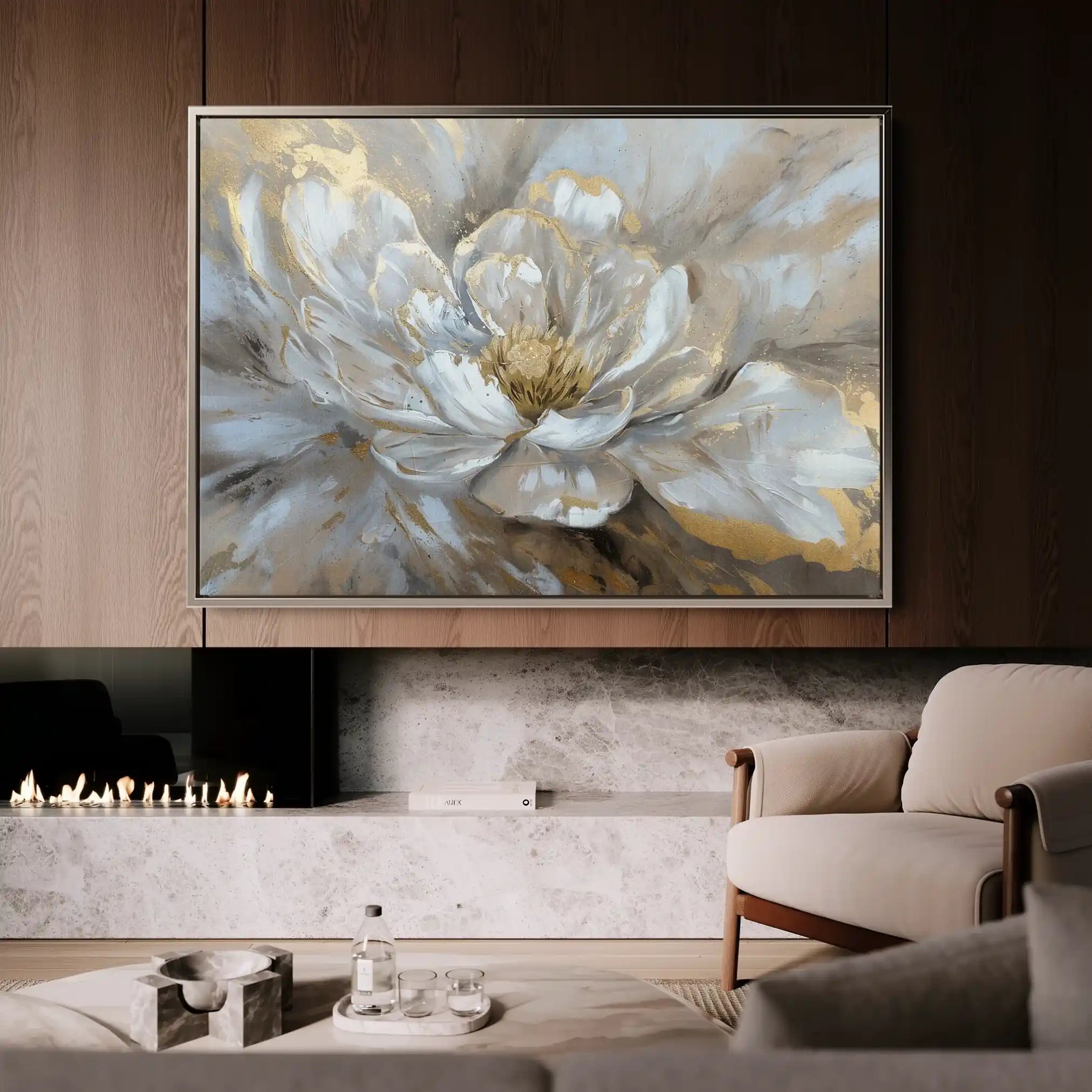 Floral Canvas Wall Art WAD088-F 90 x 60 cm / Stretched on hidden frame