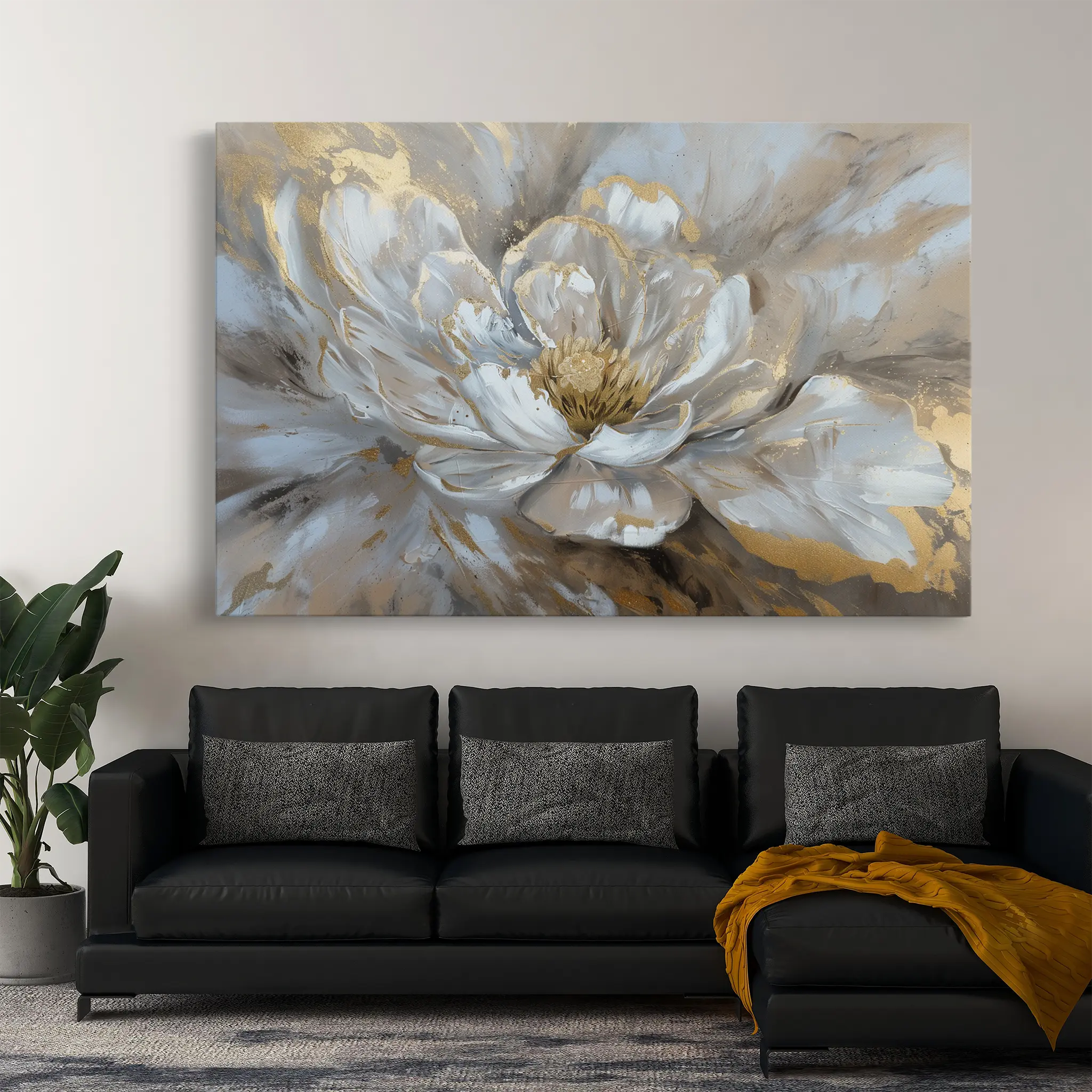 Floral Canvas Wall Art WAD088-F 90 x 60 cm / Stretched on hidden frame