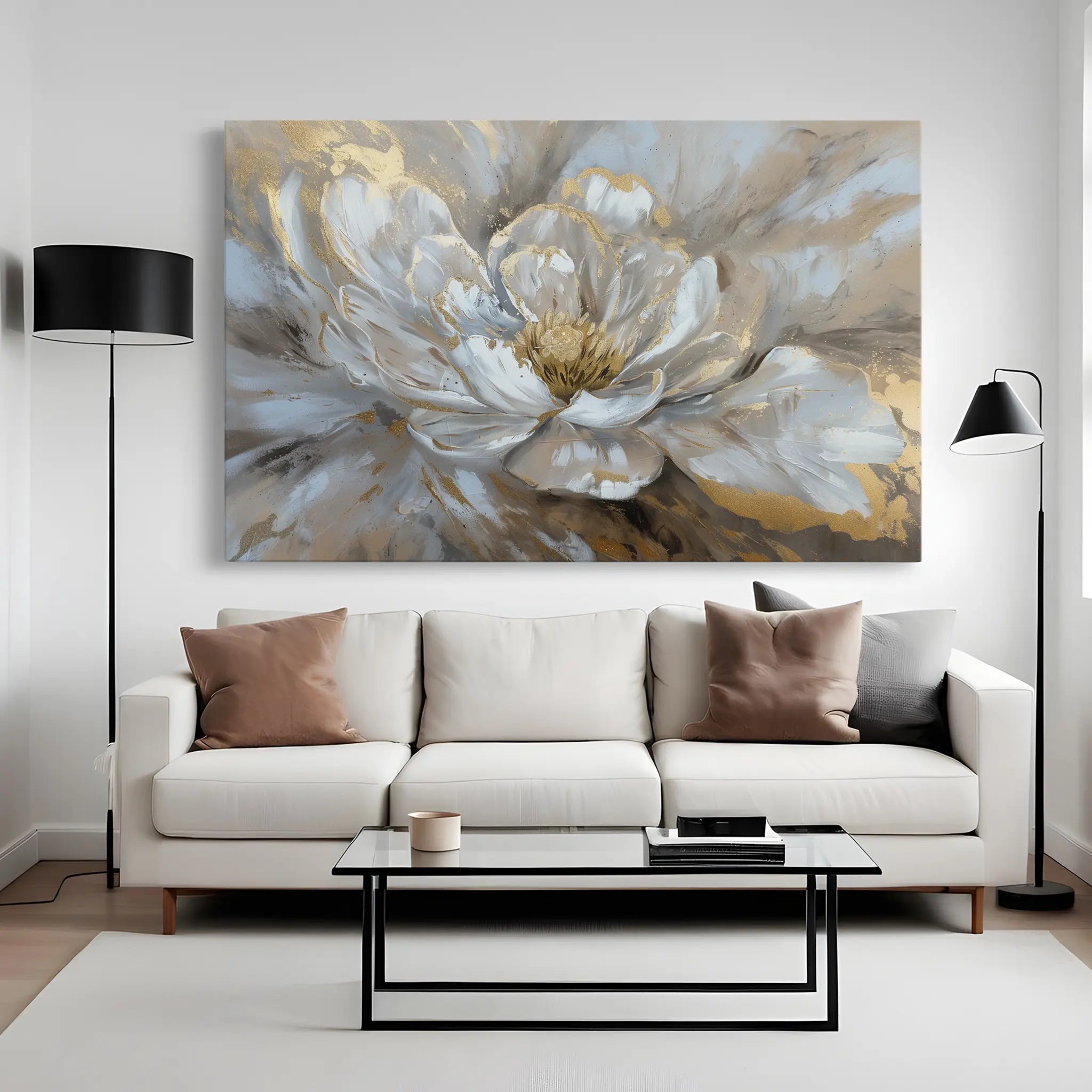 Floral Canvas Wall Art WAD088-F 90 x 60 cm / Stretched on hidden frame