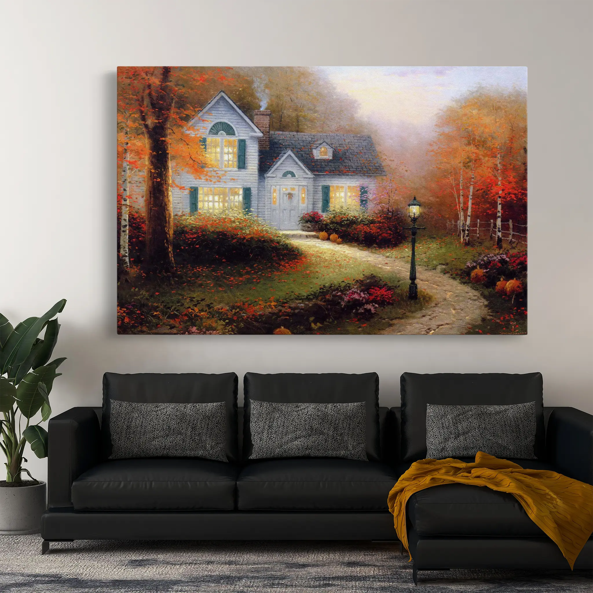 Landscape Canvas Wall Art WAD088-L 90 x 60 cm / Stretched on hidden frame