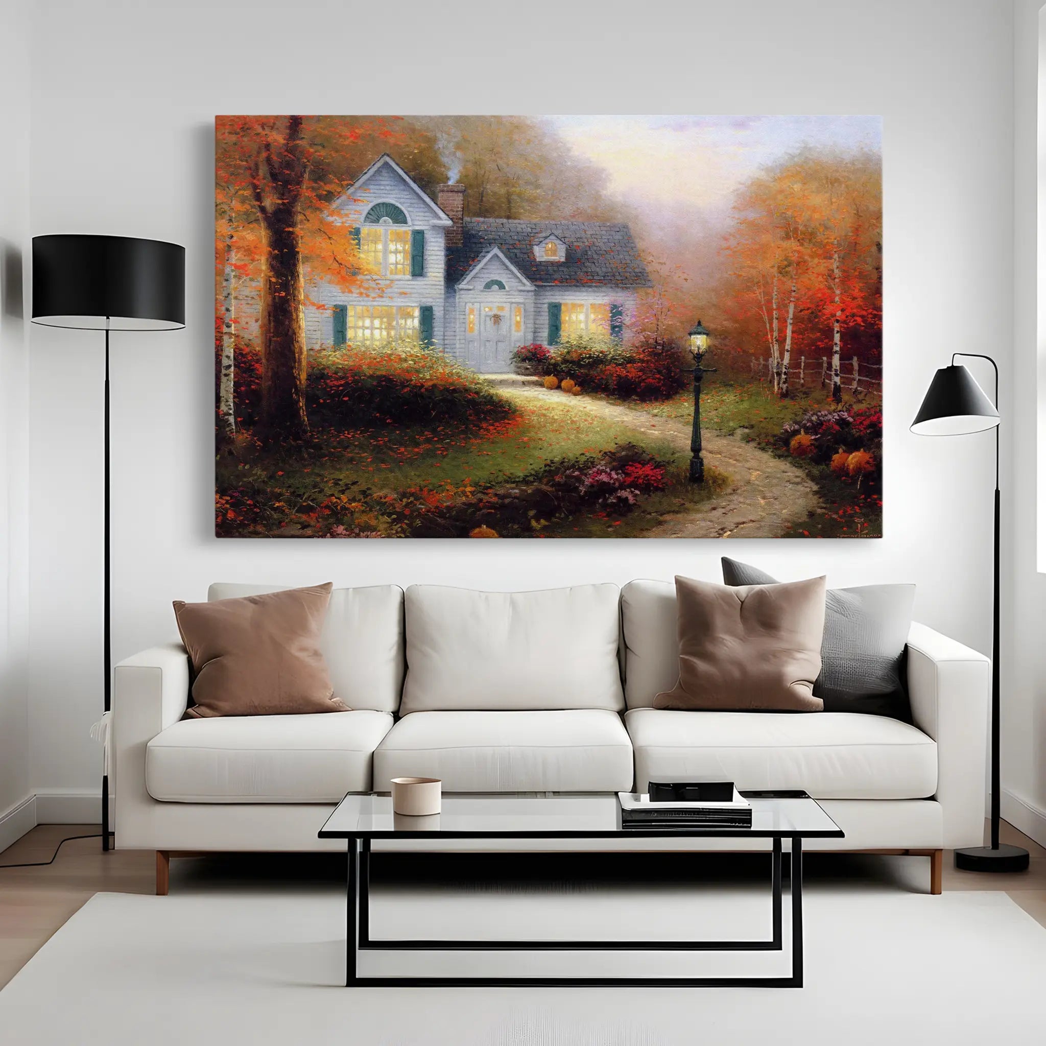 Landscape Canvas Wall Art WAD088-L 90 x 60 cm / Stretched on hidden frame