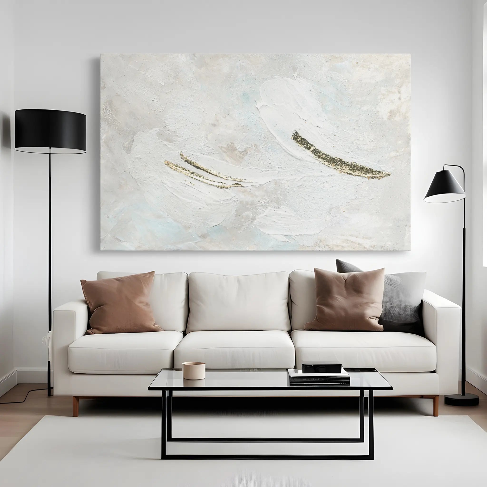 Abstract Canvas Wall Art WAD089-A 90 x 60 cm / Stretched on hidden frame