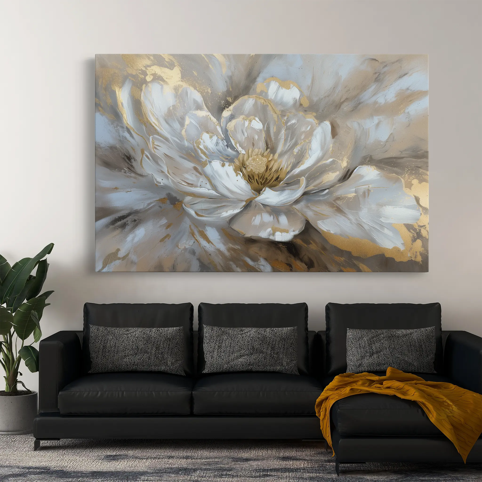 Floral Canvas Wall Art WAD089-F 90 x 60 cm / Stretched on hidden frame