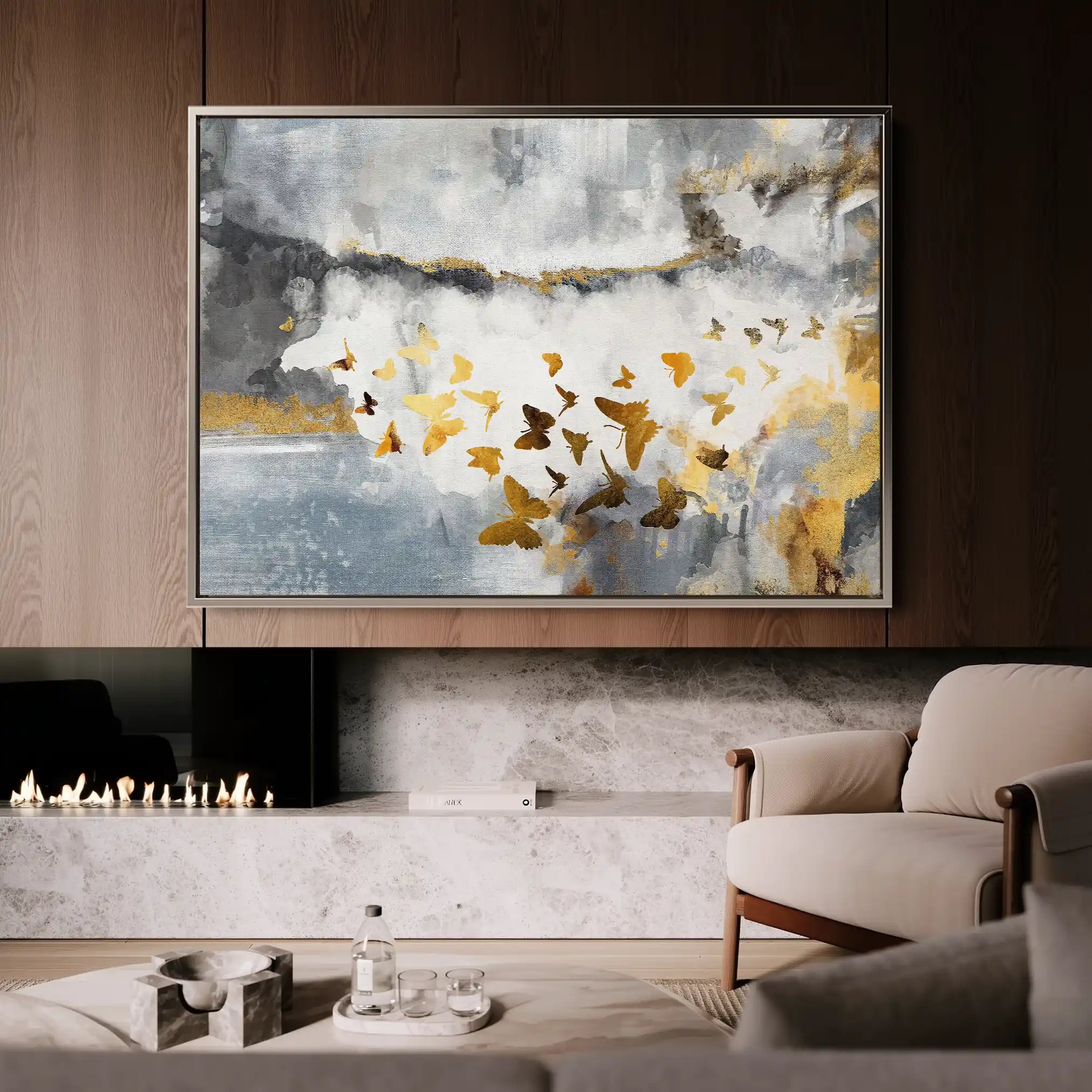 Abstract 090 Canvas Art 60 x 40 cm / Stretched on hidden frame