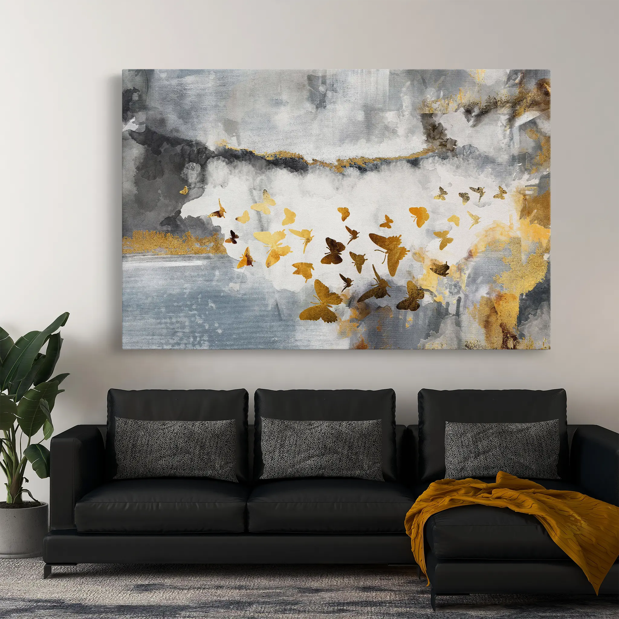 Abstract Canvas Wall Art WAD090-A 90 x 60 cm / Stretched on hidden frame