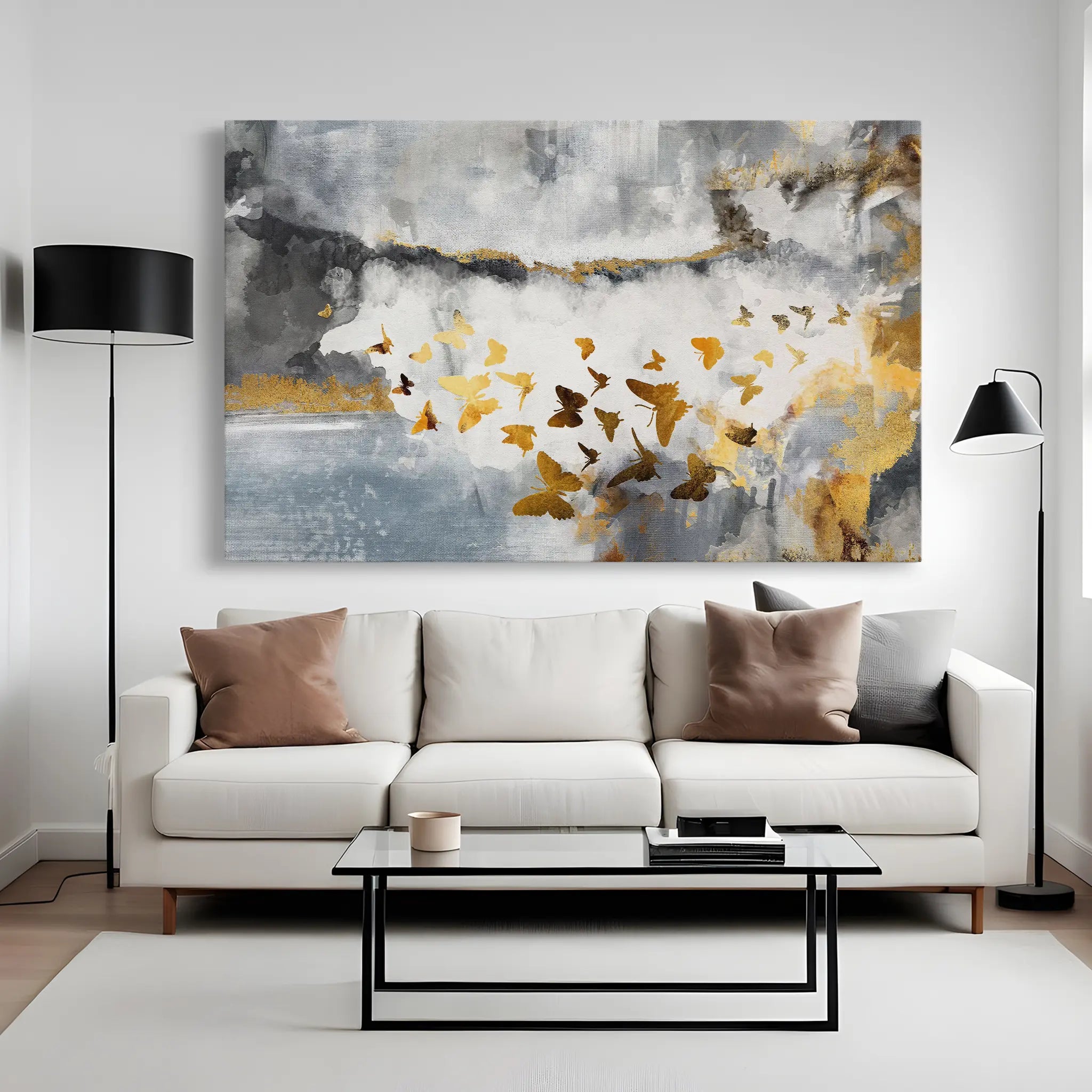 Abstract Canvas Wall Art WAD090-A 90 x 60 cm / Stretched on hidden frame