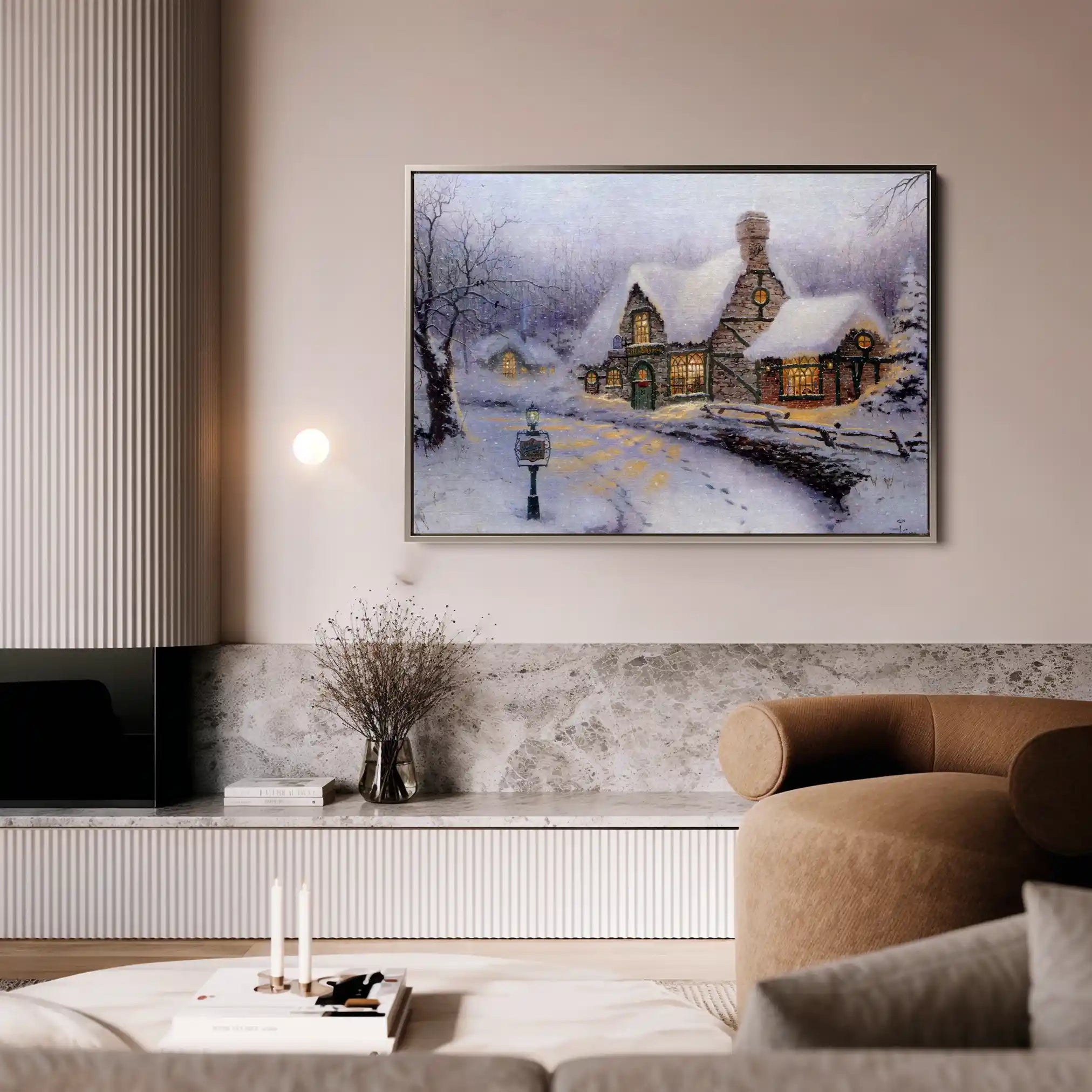 Landscape 090 Canvas Art 90 x 60 cm / Stretched on hidden frame