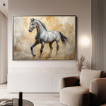 Horses 091 Canvas Art 90 x 60 cm / Stretched on hidden frame