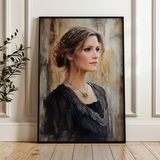 Portrait 091 Canvas Art 90 x 60 cm / Stretched on hidden frame