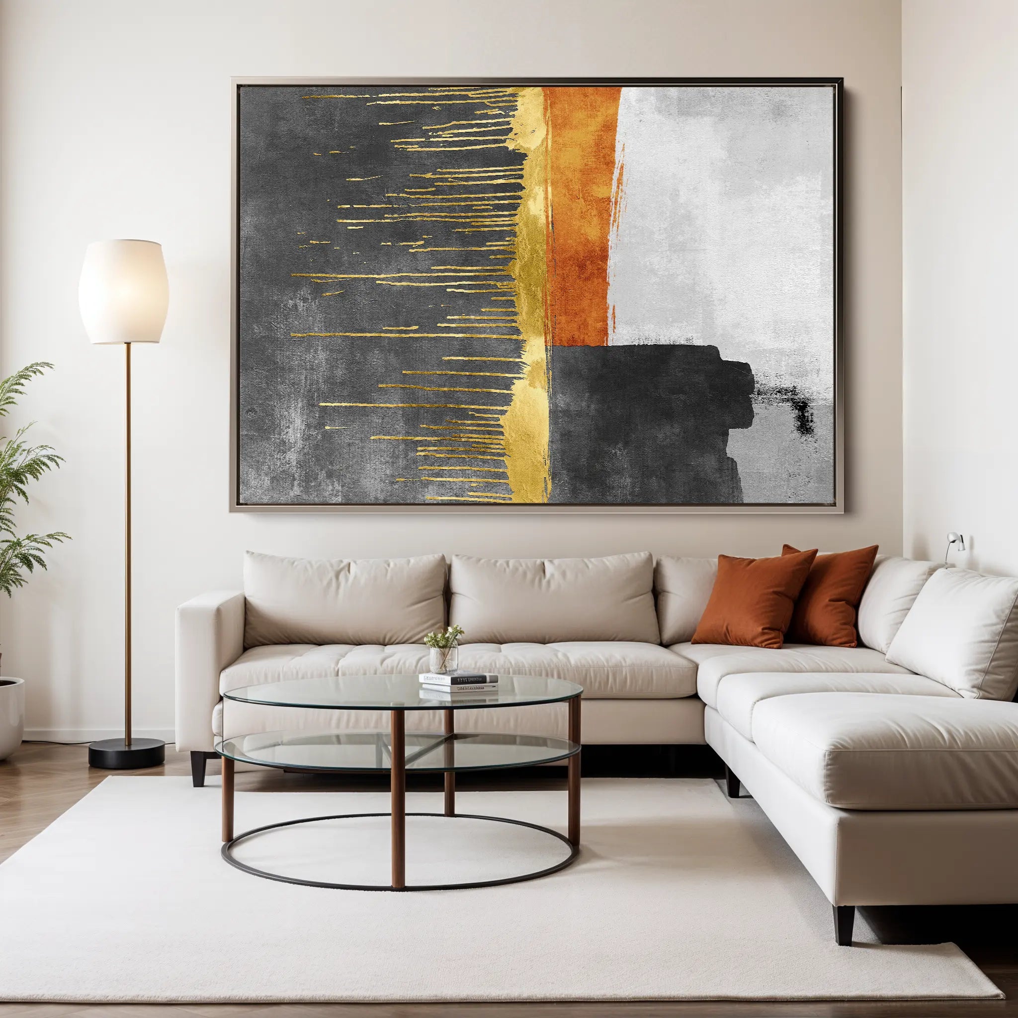 Abstract Canvas Wall Art WAD092-A 90 x 60 cm / Stretched on hidden frame