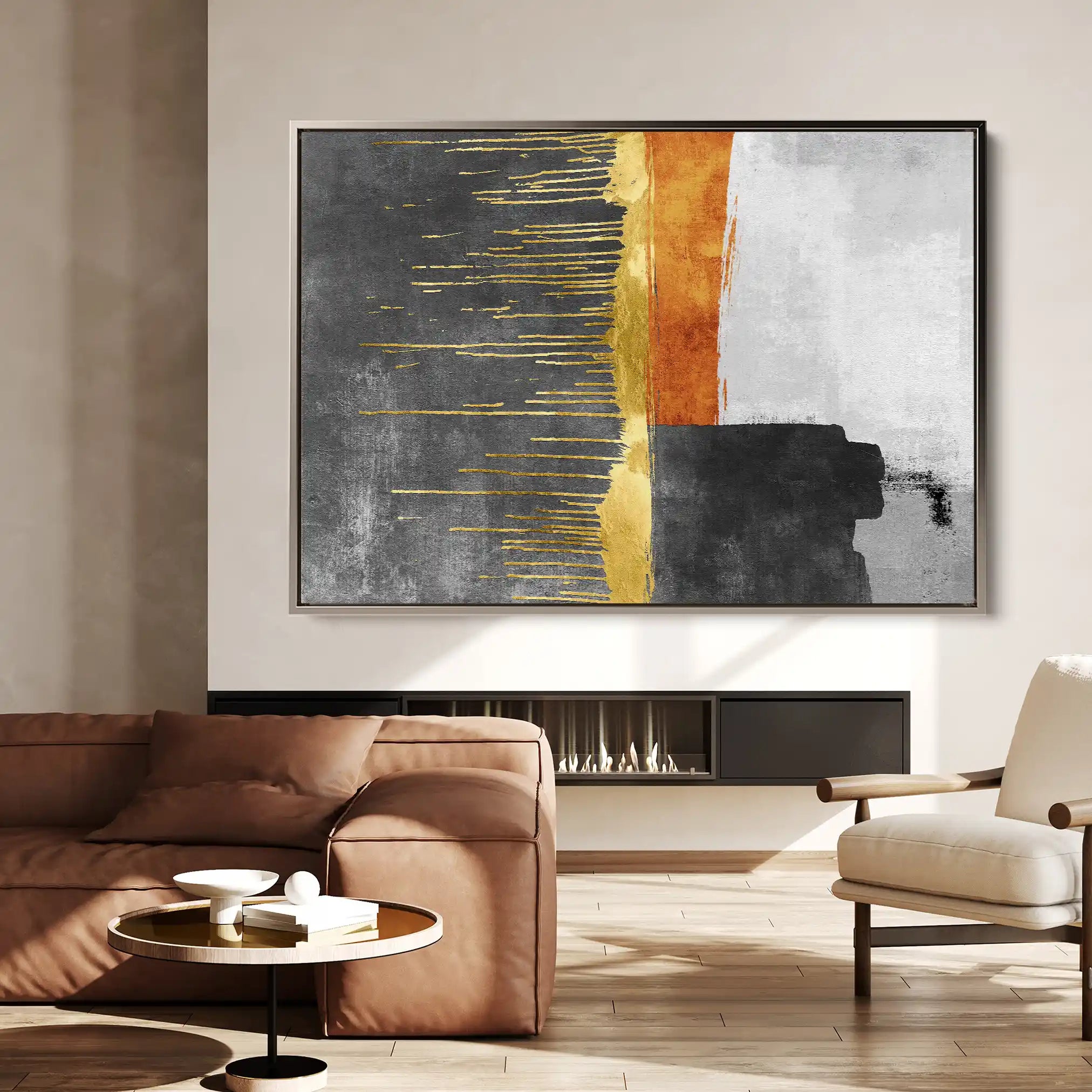 Abstract Canvas Wall Art WAD092-A 90 x 60 cm / Stretched on hidden frame