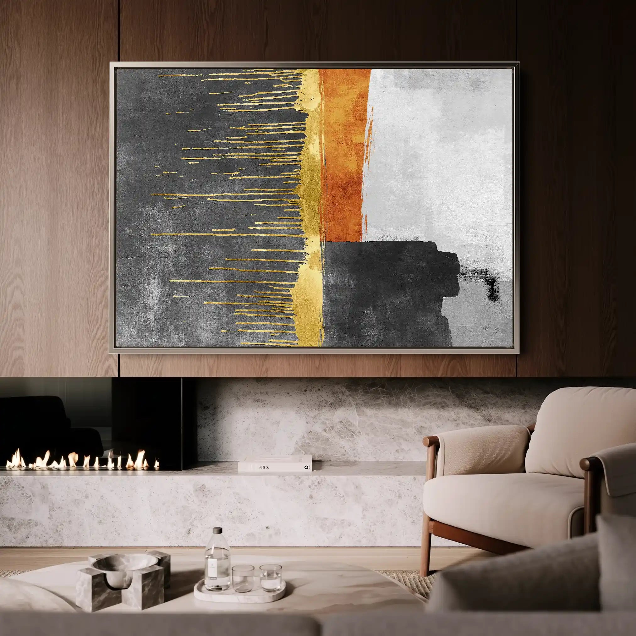 Abstract Canvas Wall Art WAD092-A 90 x 60 cm / Stretched on hidden frame