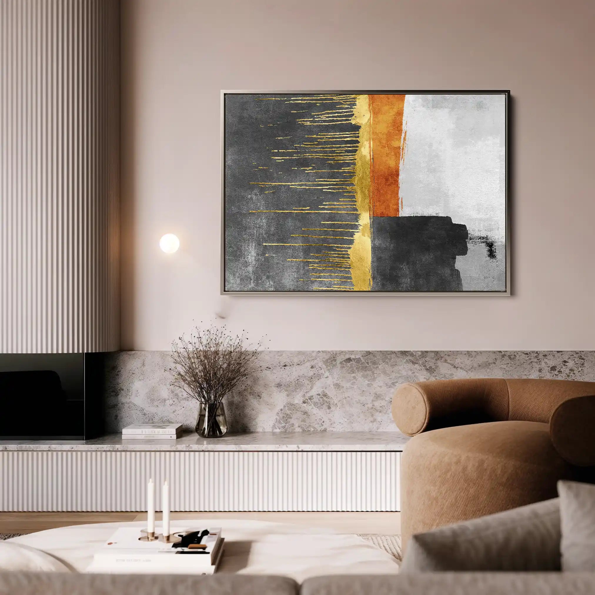 Abstract Canvas Wall Art WAD092-A 90 x 60 cm / Stretched on hidden frame
