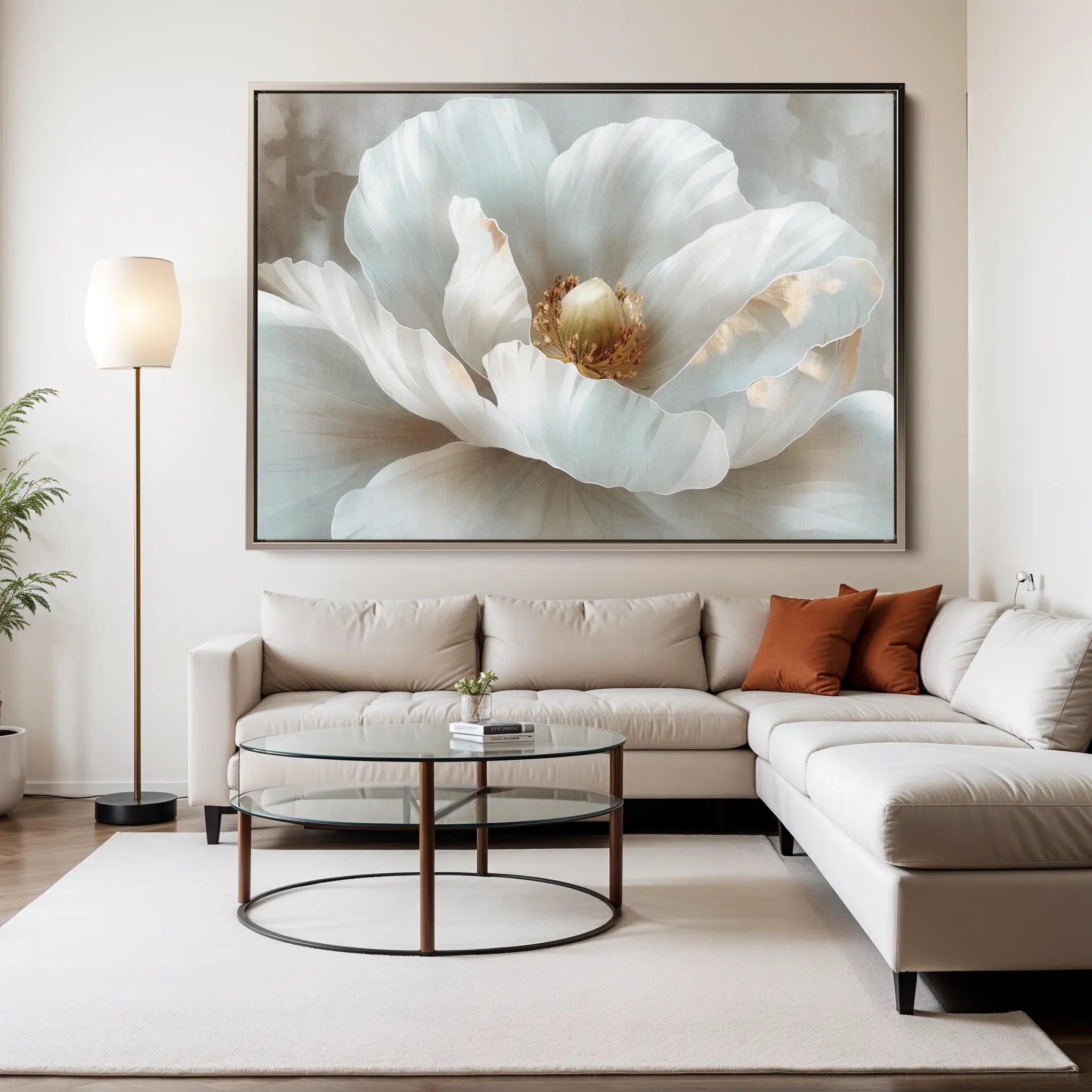 Floral Canvas Wall Art WAD092-F 90 x 60 cm / Stretched on hidden frame