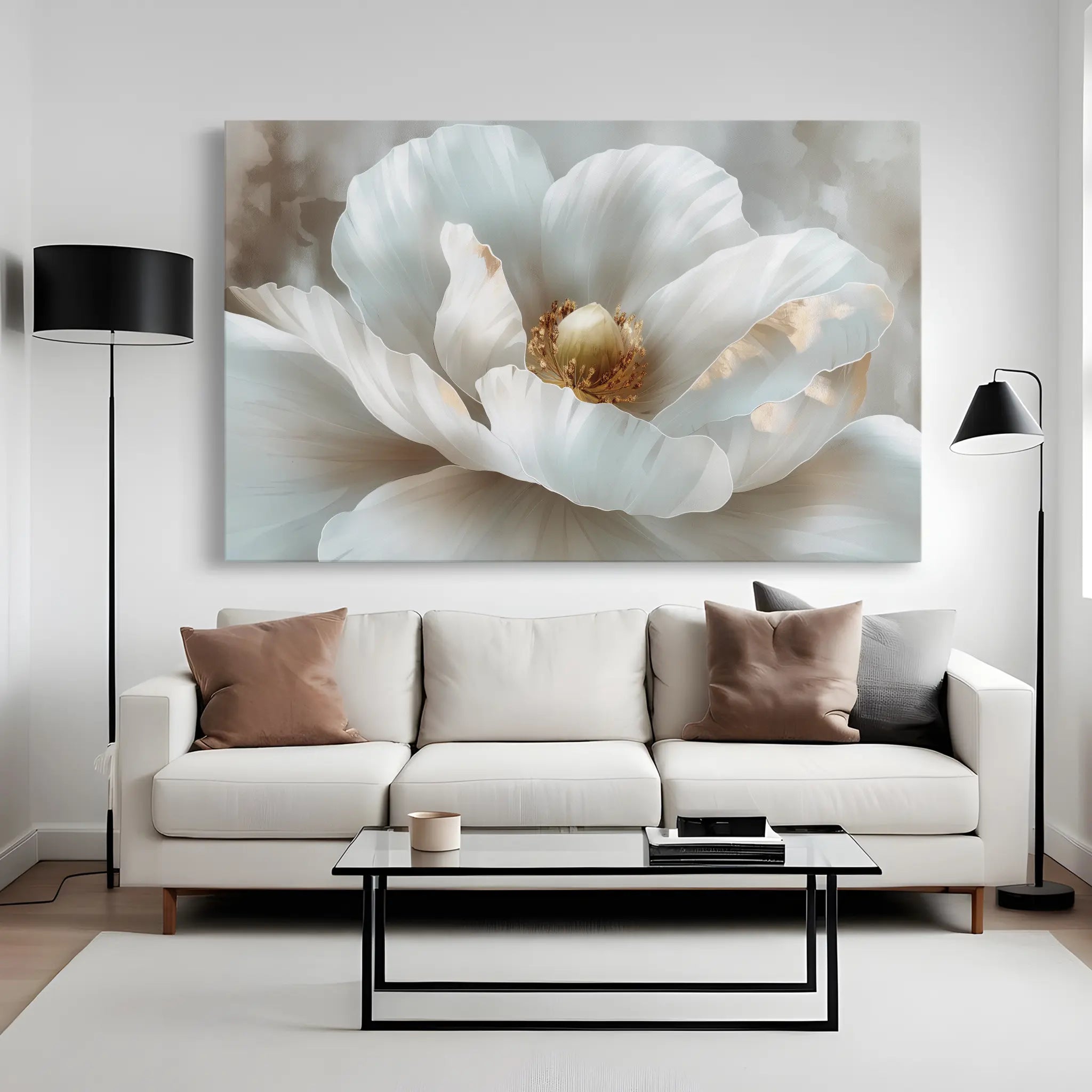 Floral Canvas Wall Art WAD092-F 90 x 60 cm / Stretched on hidden frame