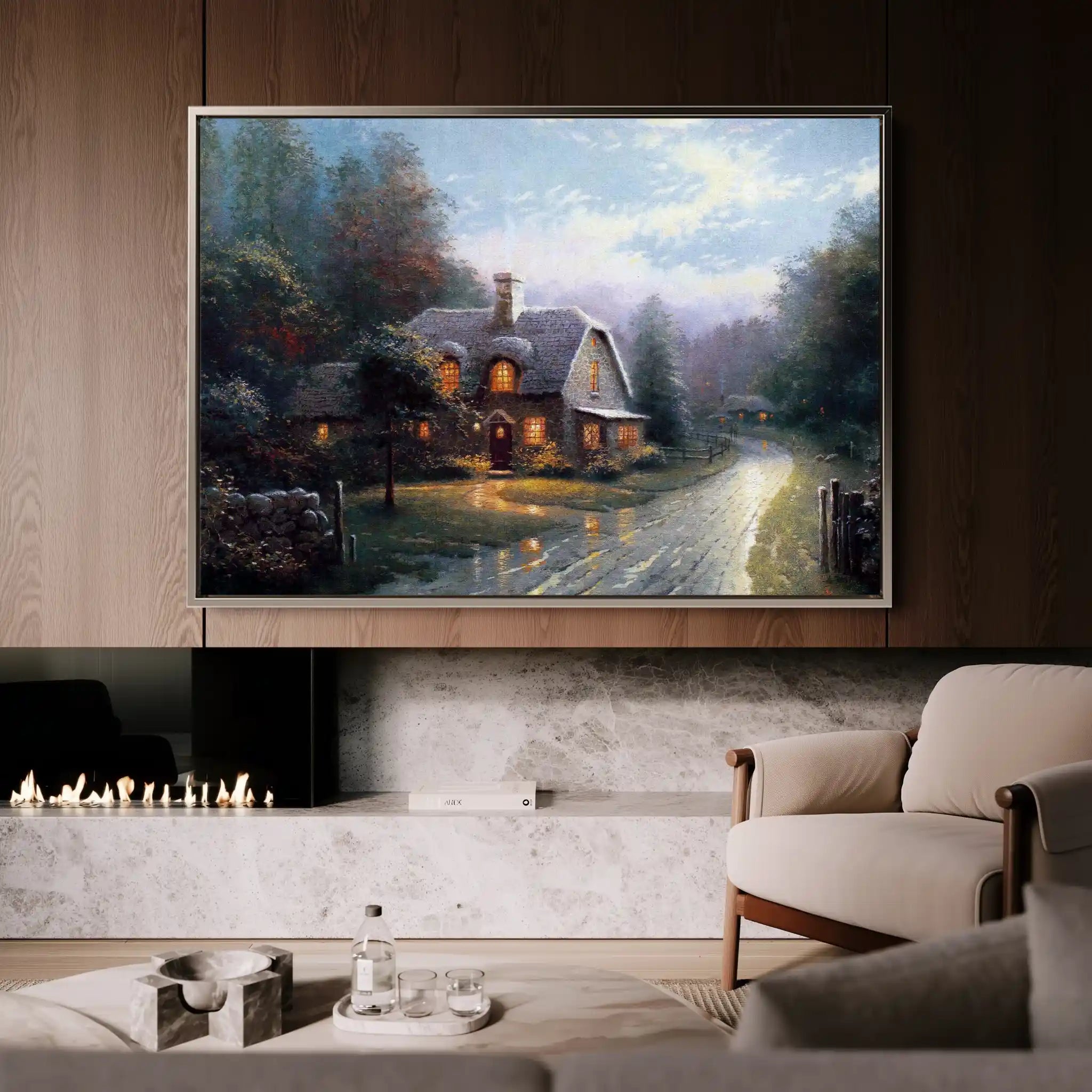 Landscape 092 Canvas Art 90 x 60 cm / Stretched on hidden frame
