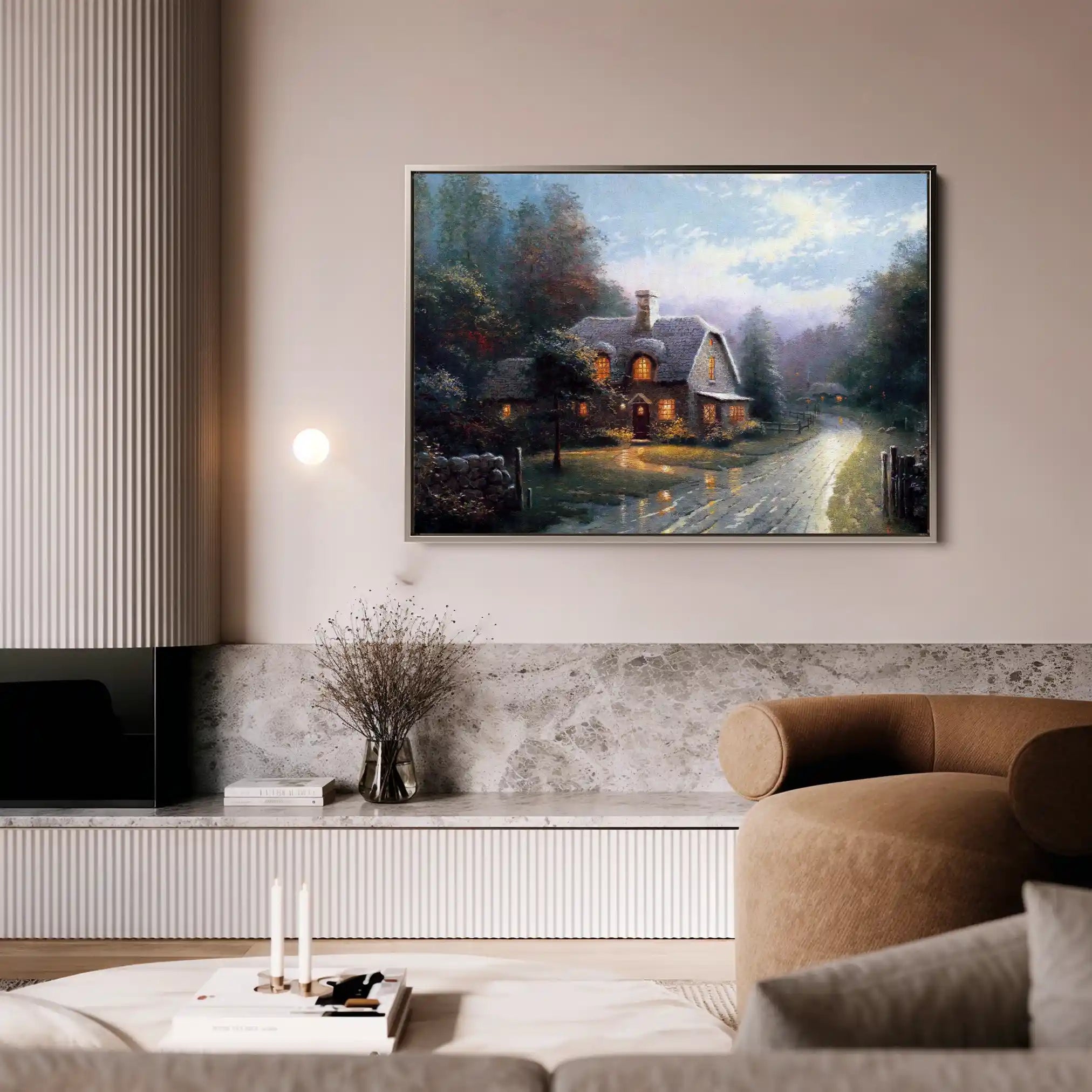 Landscape 092 Canvas Art 90 x 60 cm / Stretched on hidden frame