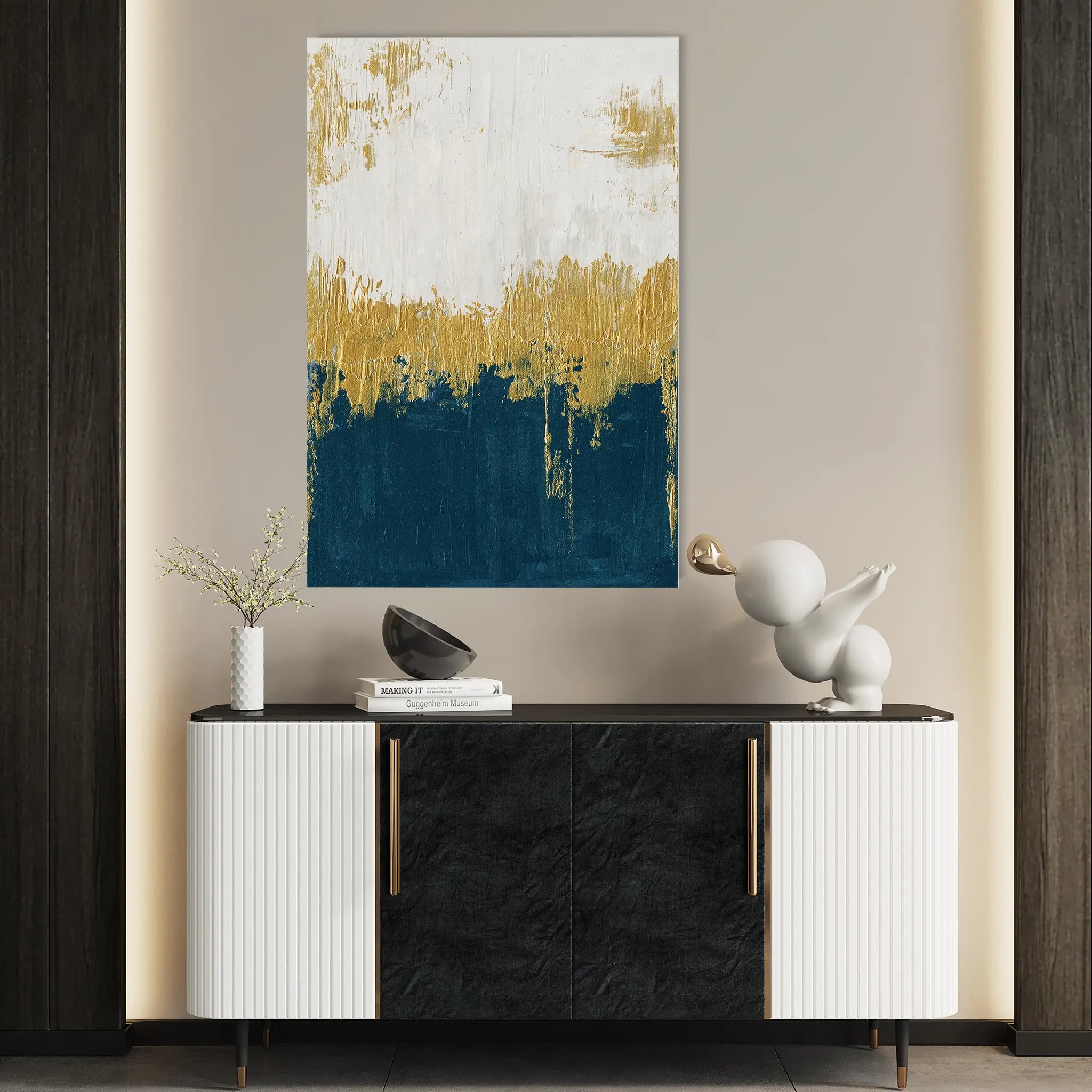 Abstract Canvas Wall Art WAD093-A 90 x 60 cm / Stretched on hidden frame