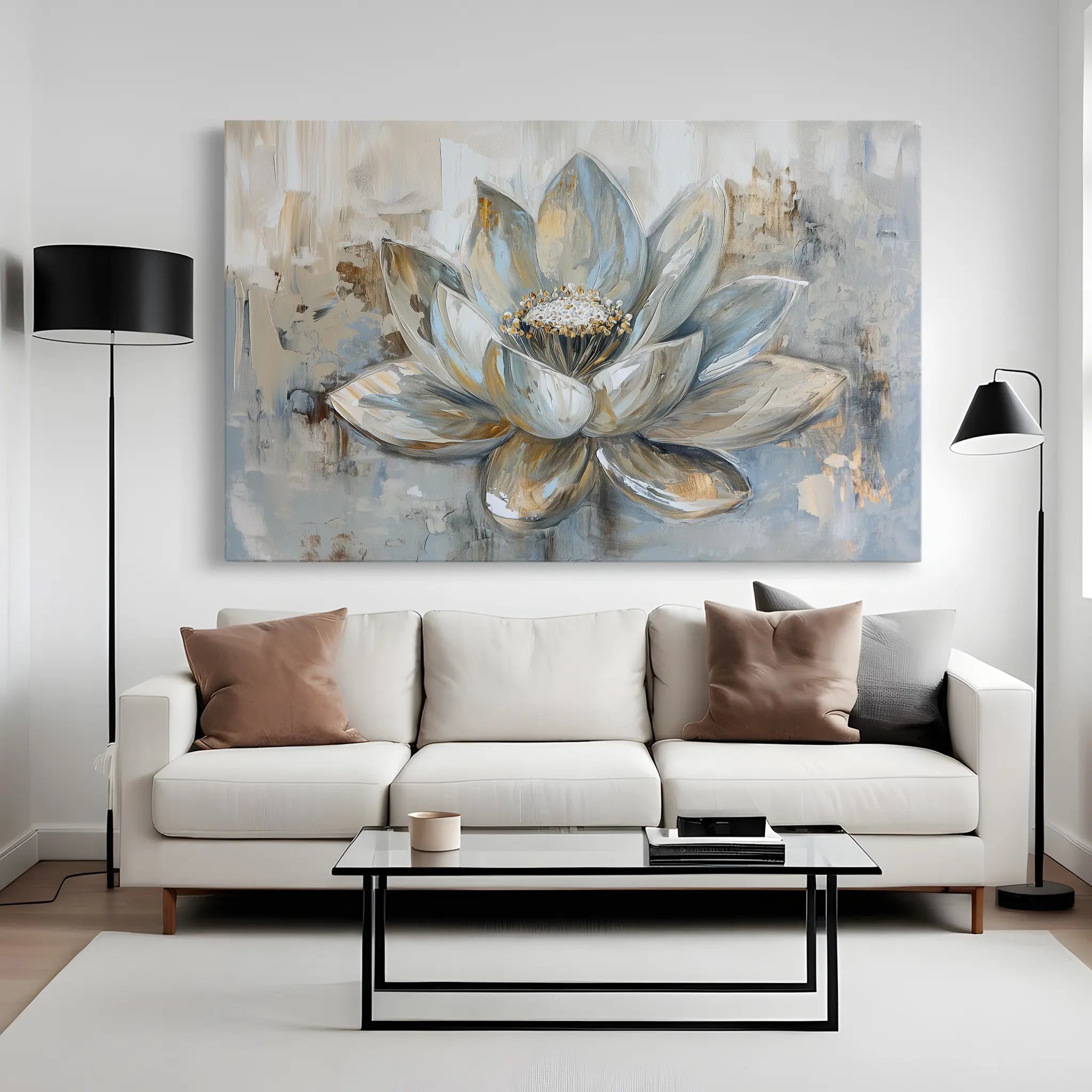 Floral Canvas Wall Art WAD094-F 90 x 60 cm / Stretched on hidden frame