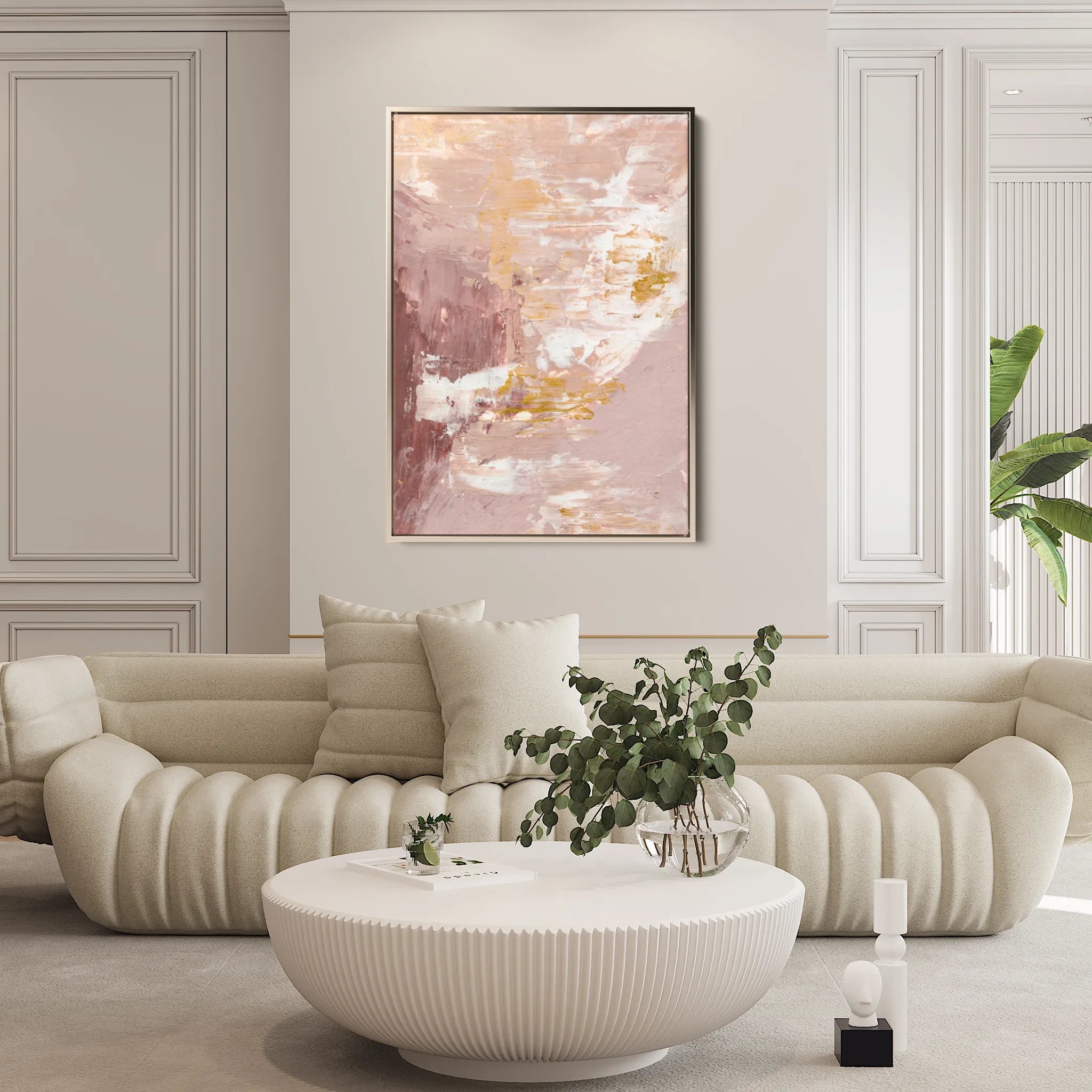 Abstract Canvas Wall Art WAD095-A 90 x 60 cm / Stretched on hidden frame