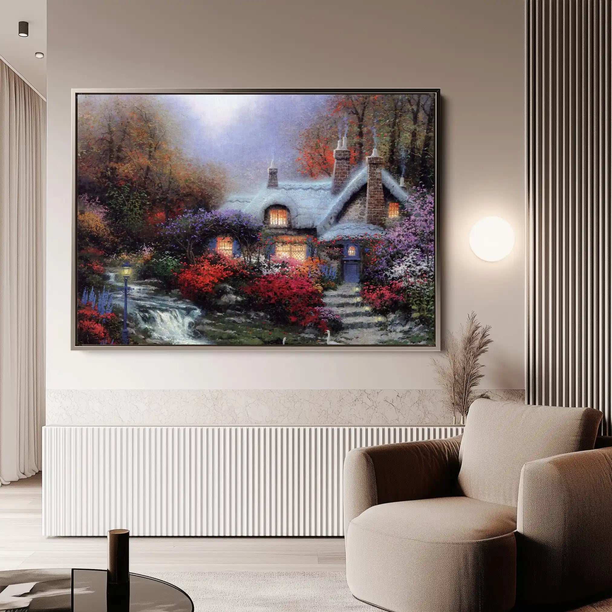 Landscape 095 Canvas Art 90 x 60 cm / Stretched on hidden frame
