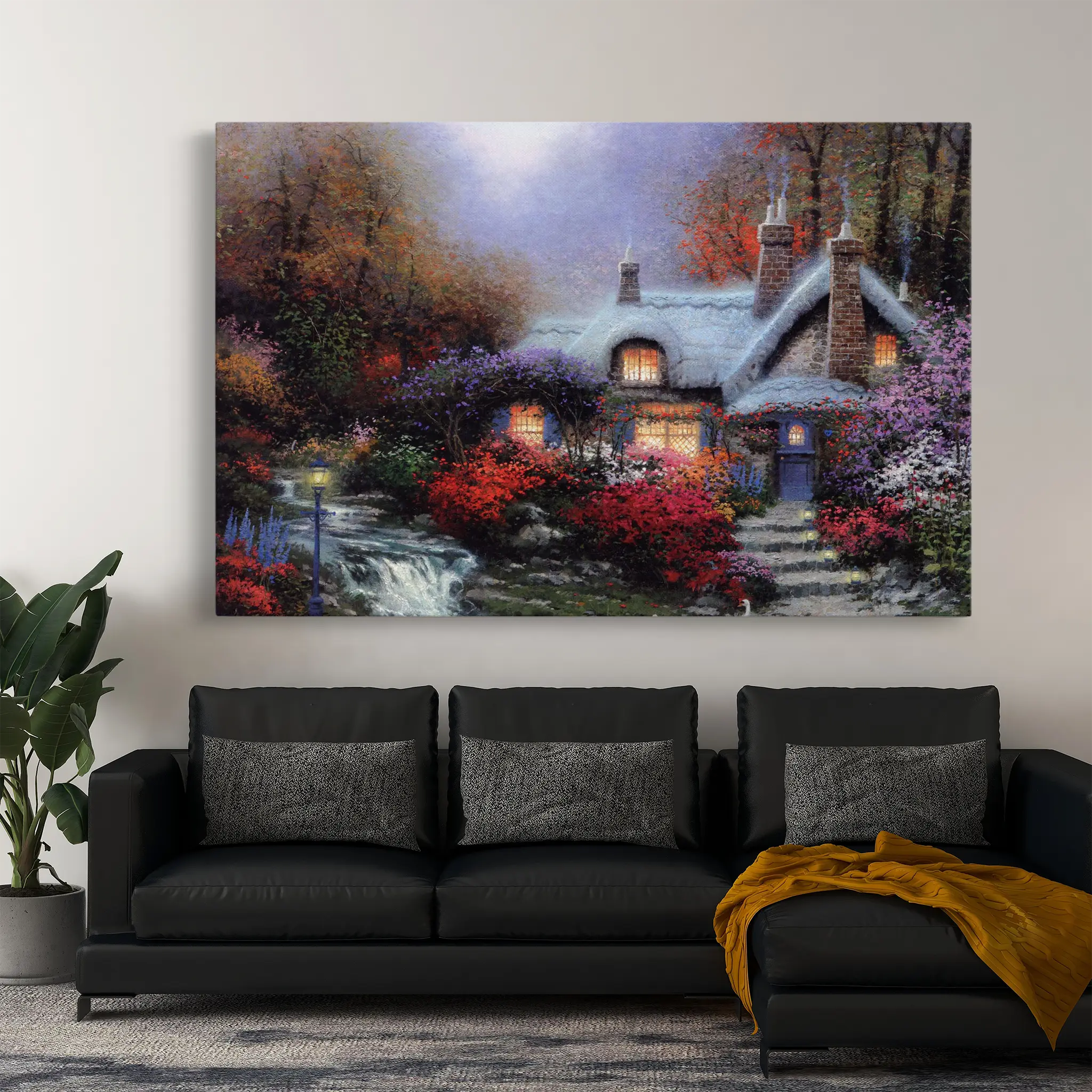 Landscape Canvas Wall Art WAD095-L 90 x 60 cm / Stretched on hidden frame