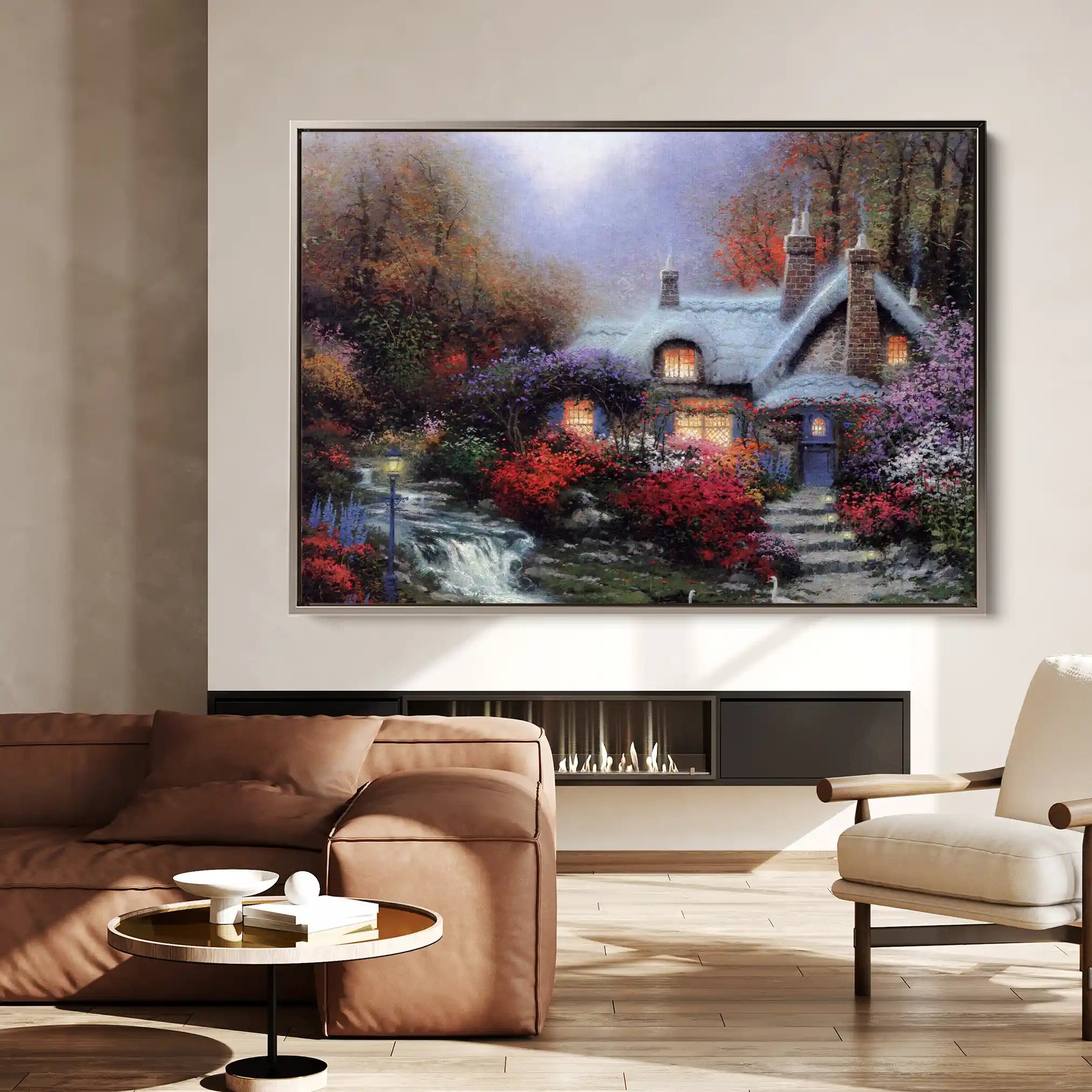 Landscape 095 Canvas Art 90 x 60 cm / Stretched on hidden frame