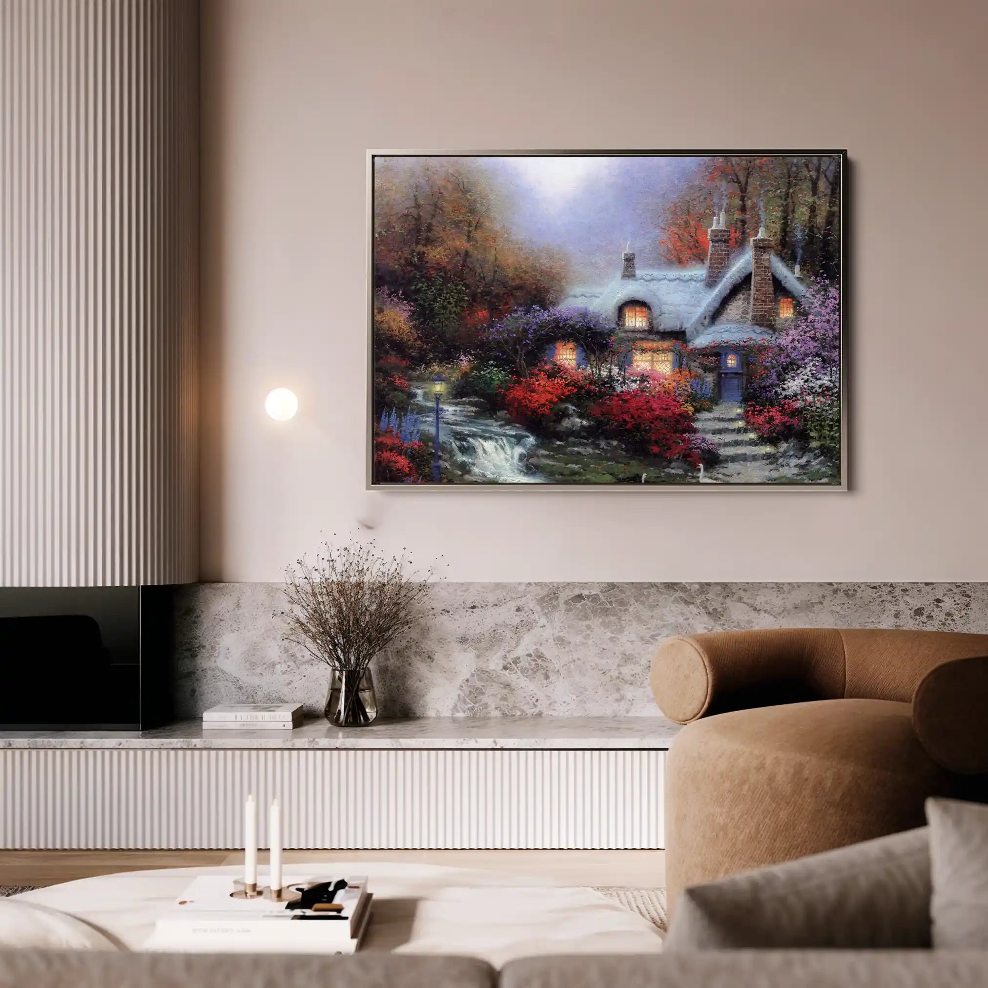 Landscape 095 Canvas Art 90 x 60 cm / Stretched on hidden frame