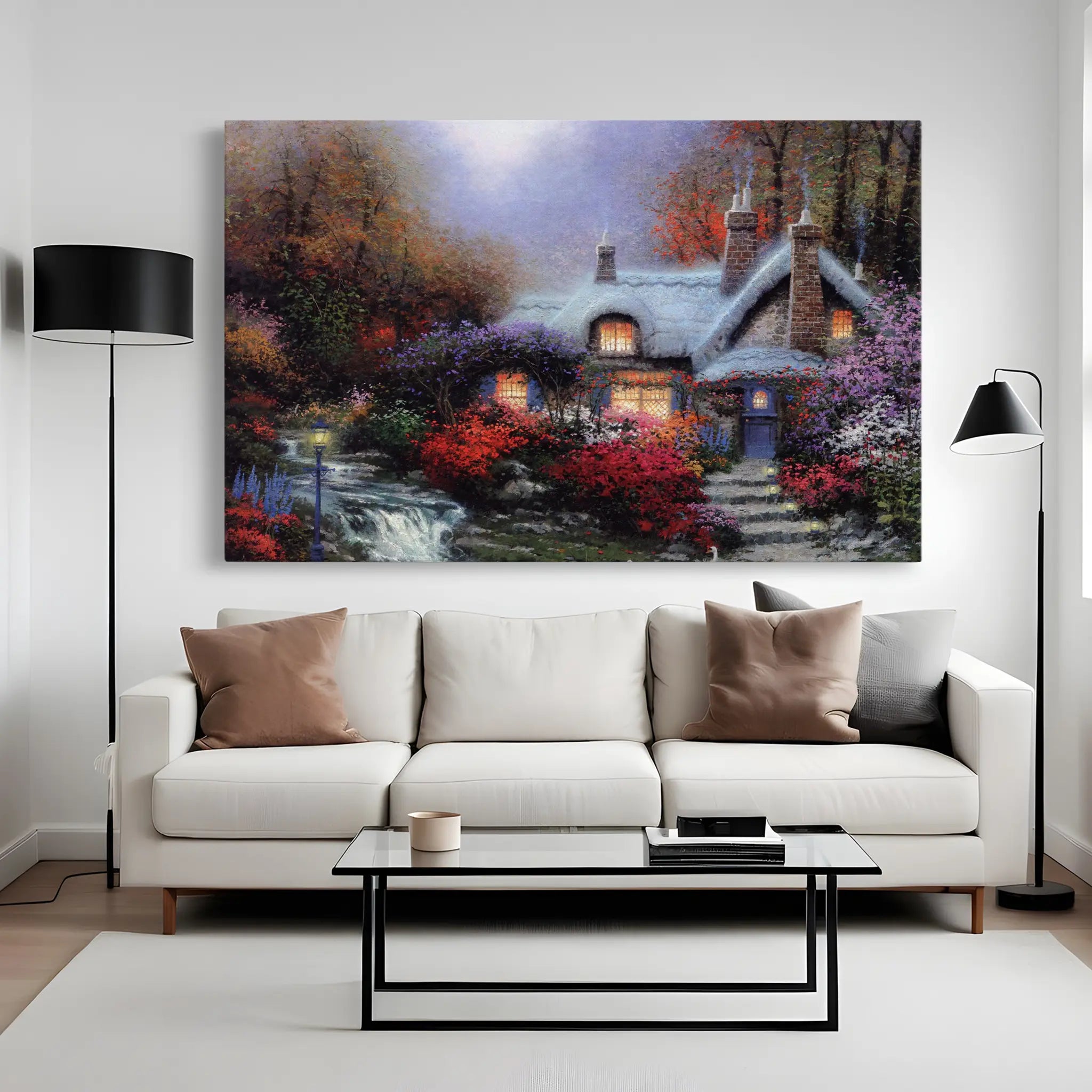 Landscape Canvas Wall Art WAD095-L 90 x 60 cm / Stretched on hidden frame