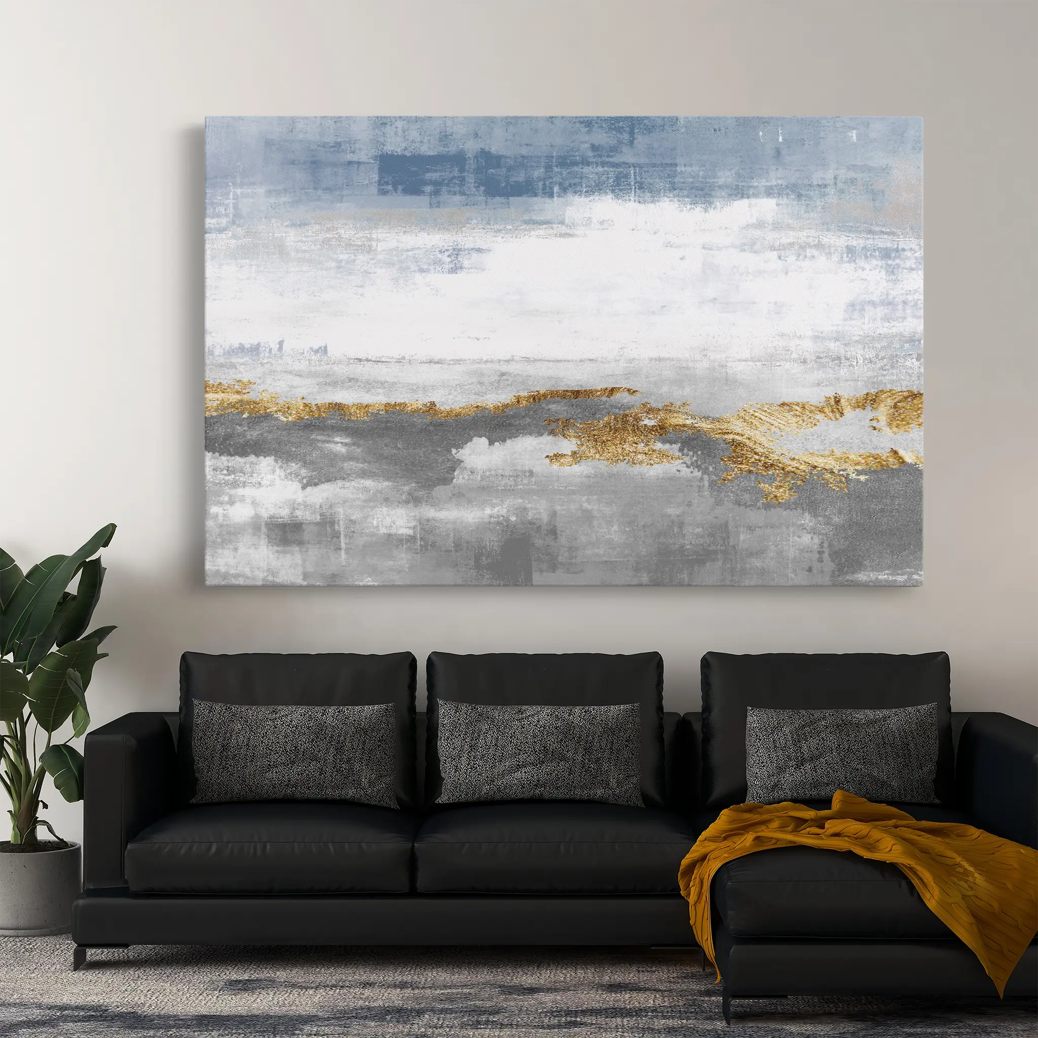 Abstract Canvas Wall Art WAD096-A 90 x 60 cm / Stretched on hidden frame