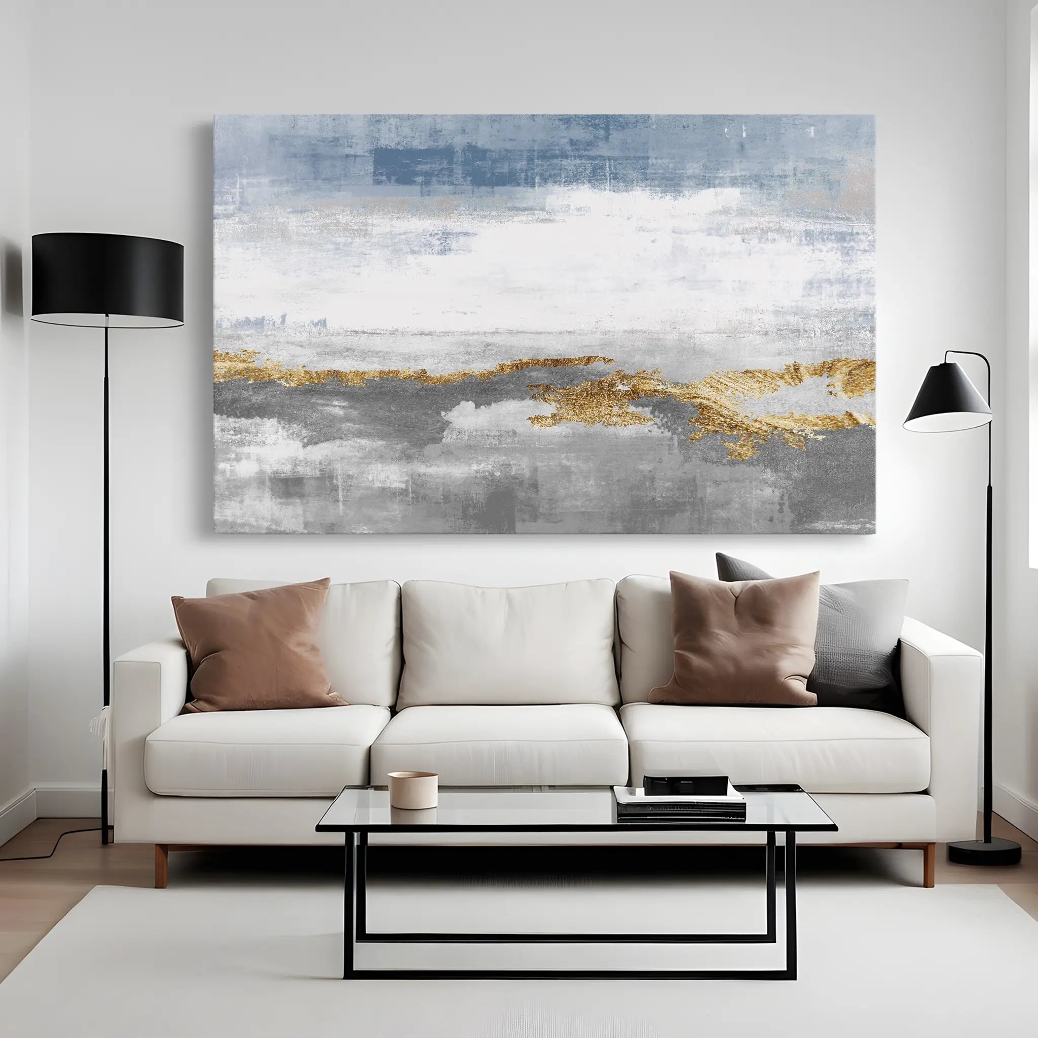 Abstract Canvas Wall Art WAD096-A 90 x 60 cm / Stretched on hidden frame